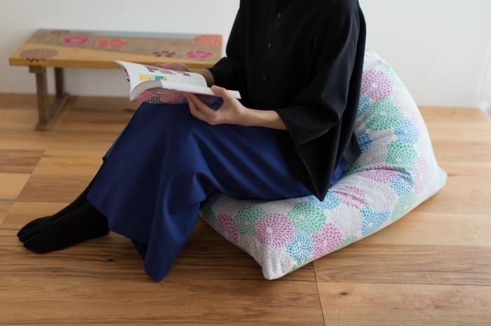 クッション座椅子/菊づくし りょうふう【※お届けに約3週間】