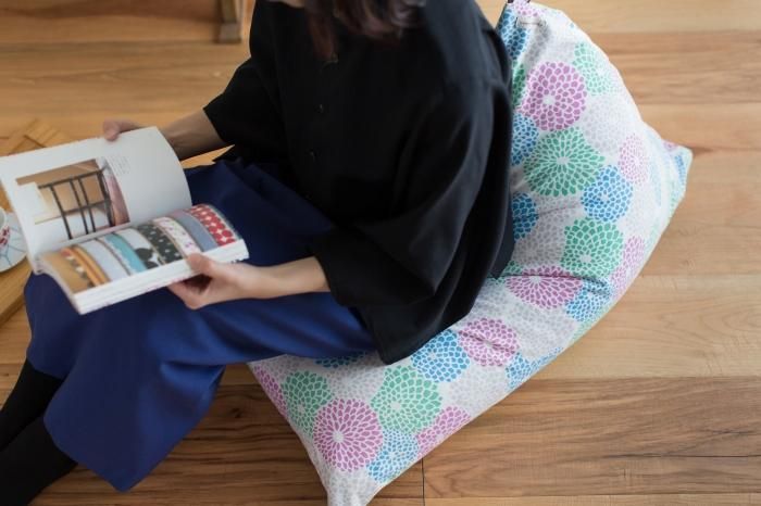 クッション座椅子/菊づくし りょうふう【※お届けに約3週間】