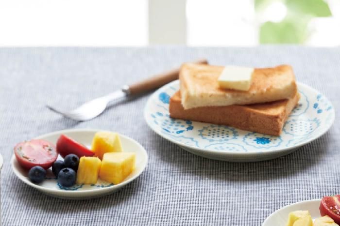 生活餐具 2枚套組/花刺繍