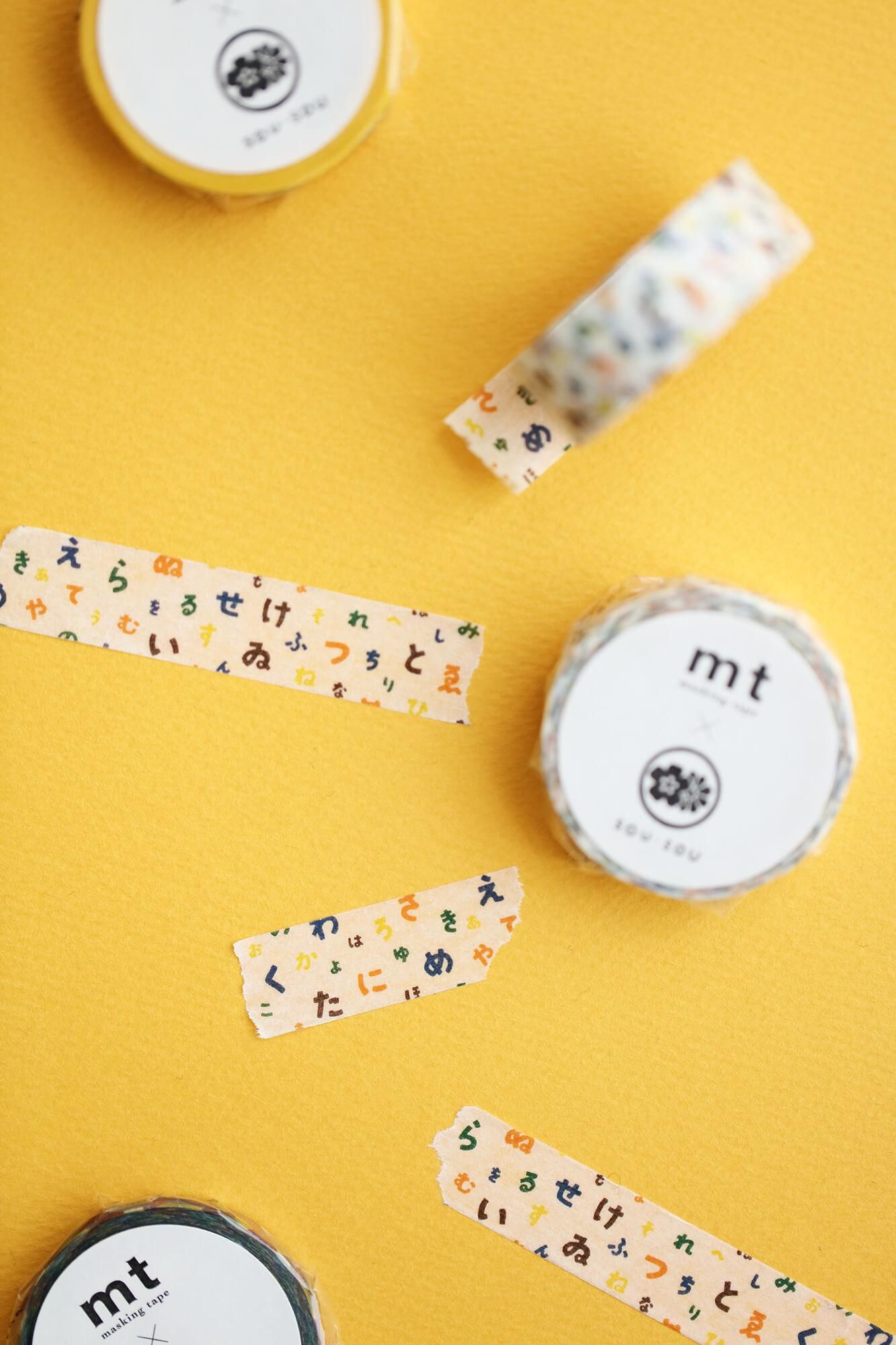 SOU・SOU×mt Textile・Masking Tape / Japanese Alphabet Song【1.5cm Width】
