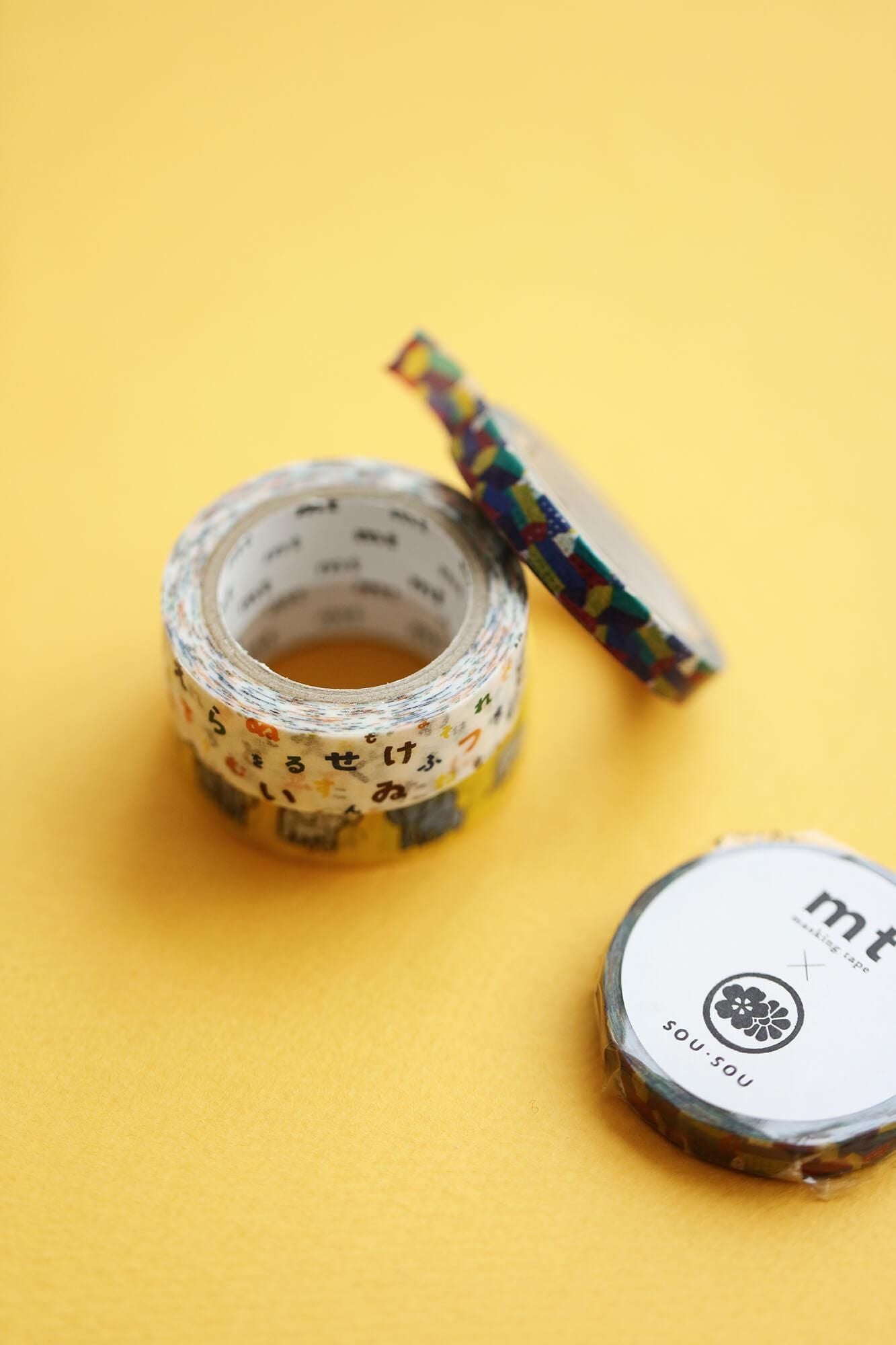 SOU・SOU×mt Textile・Masking Tape / Japanese Alphabet Song【1.5cm Width】