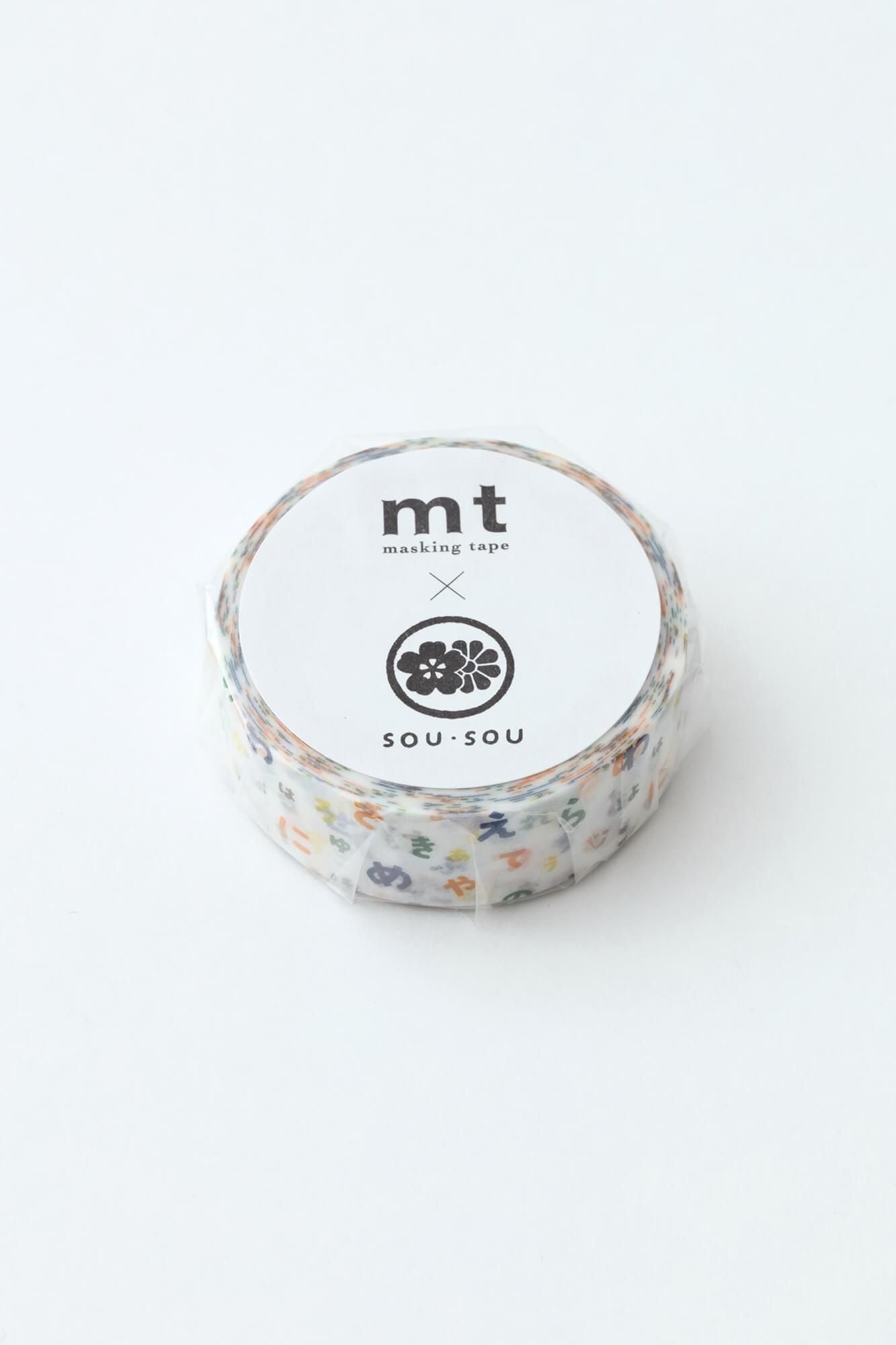 SOU・SOU×mt Textile・Masking Tape / Japanese Alphabet Song【1.5cm Width】