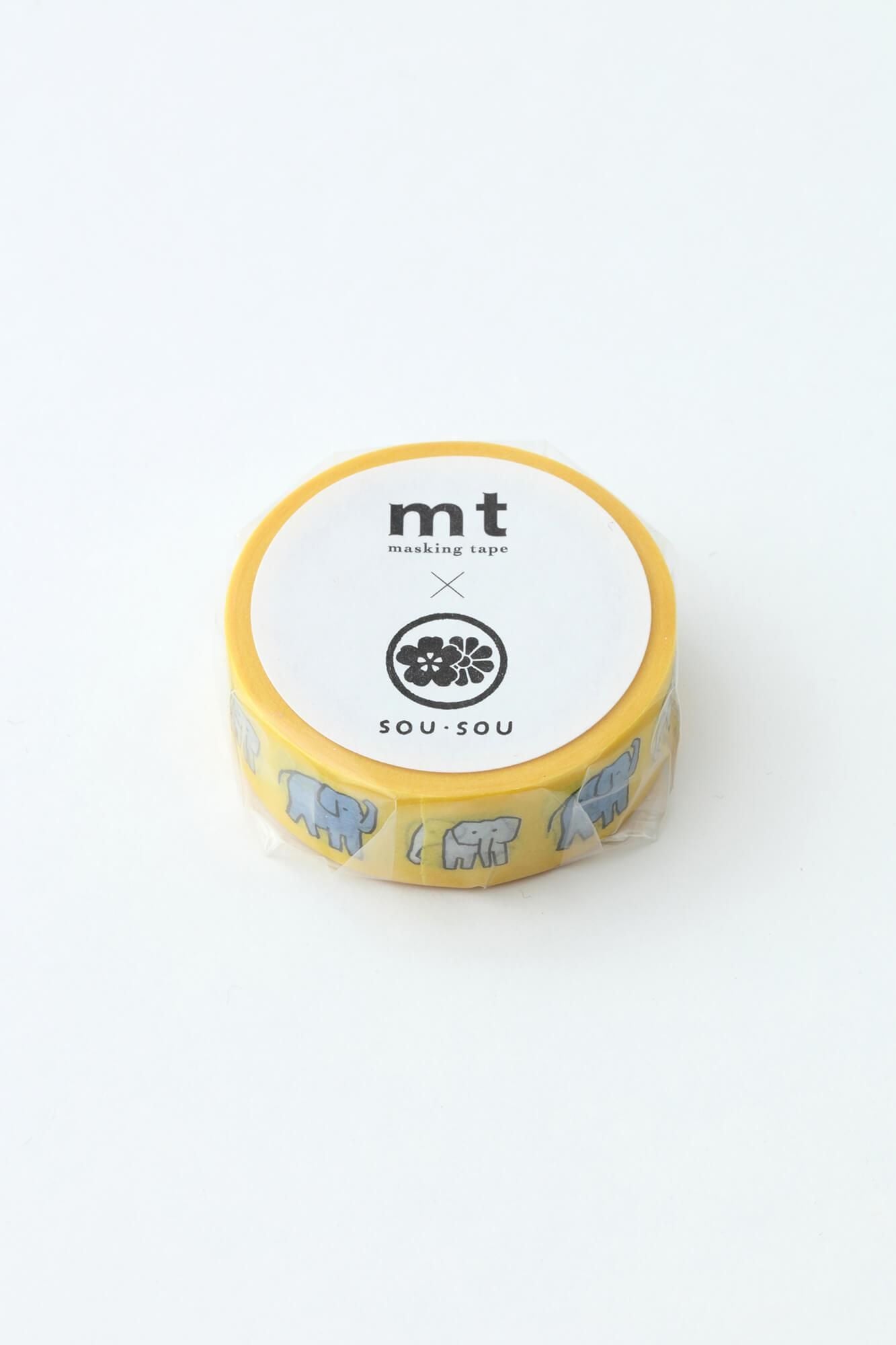 SOU・SOU×mt テキスタイル・マステ/ぞう【1.5cm幅】