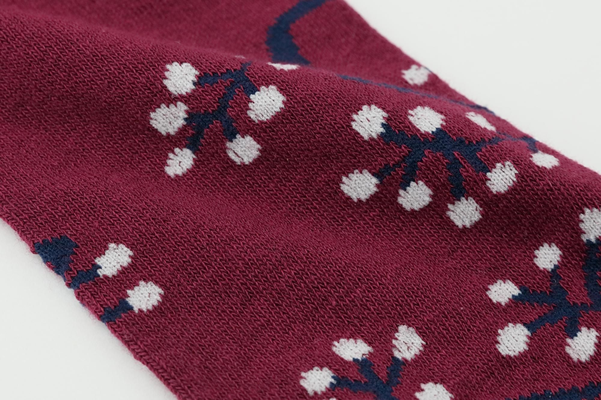 Collants Tabi chaussettes / fruits blancs, couleur grasse (enjiiro)