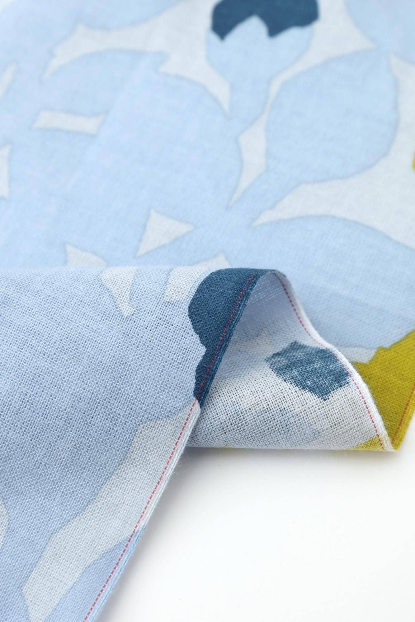 Isemomen Cotton Textile Handkerchief(Short)/ Wild Rose Light Blue