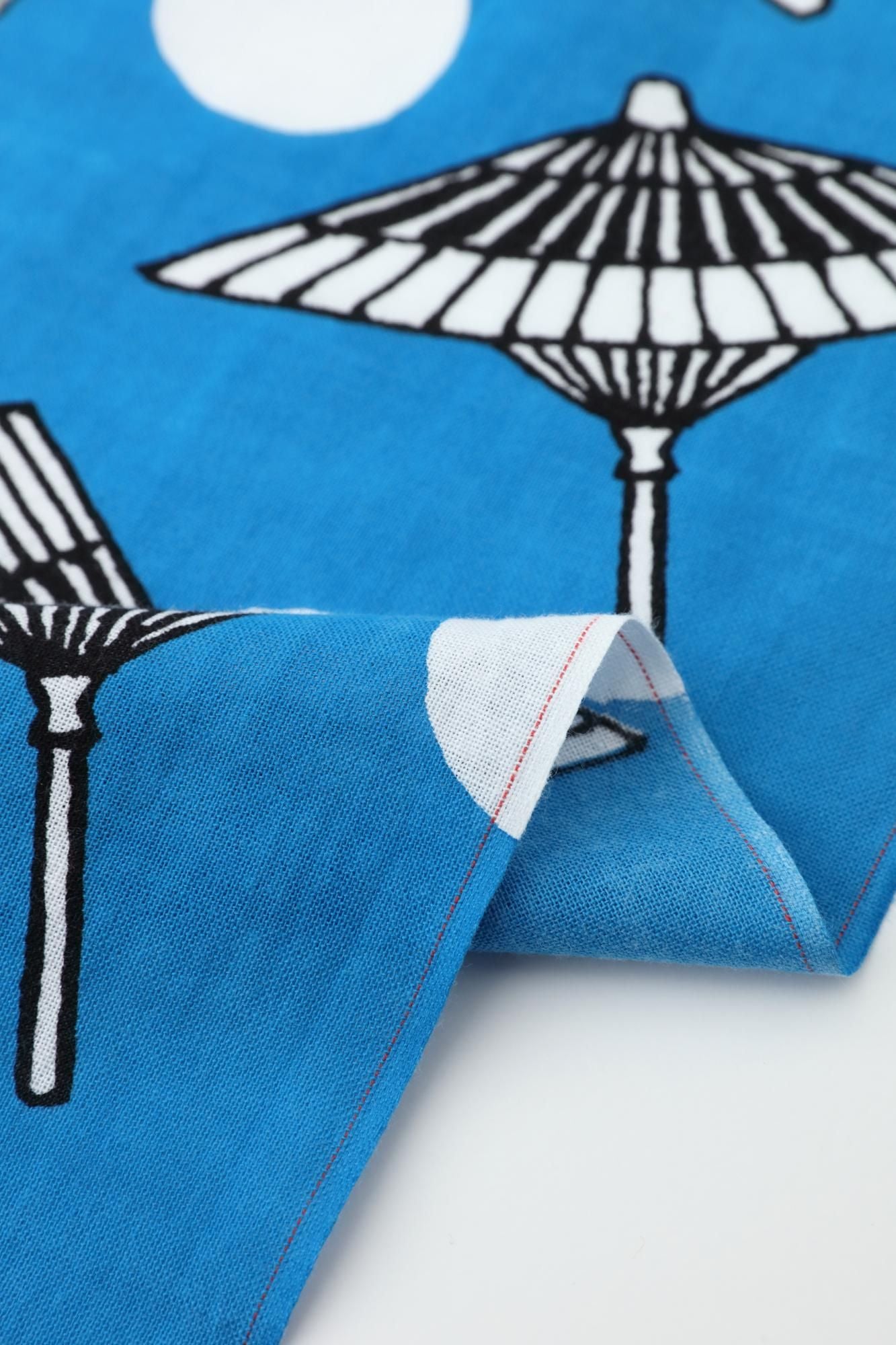 伊勢木綿 textile手ぬぐい(ひめ丈)/番傘(ばんがさ)に水玉(すいぎょく)