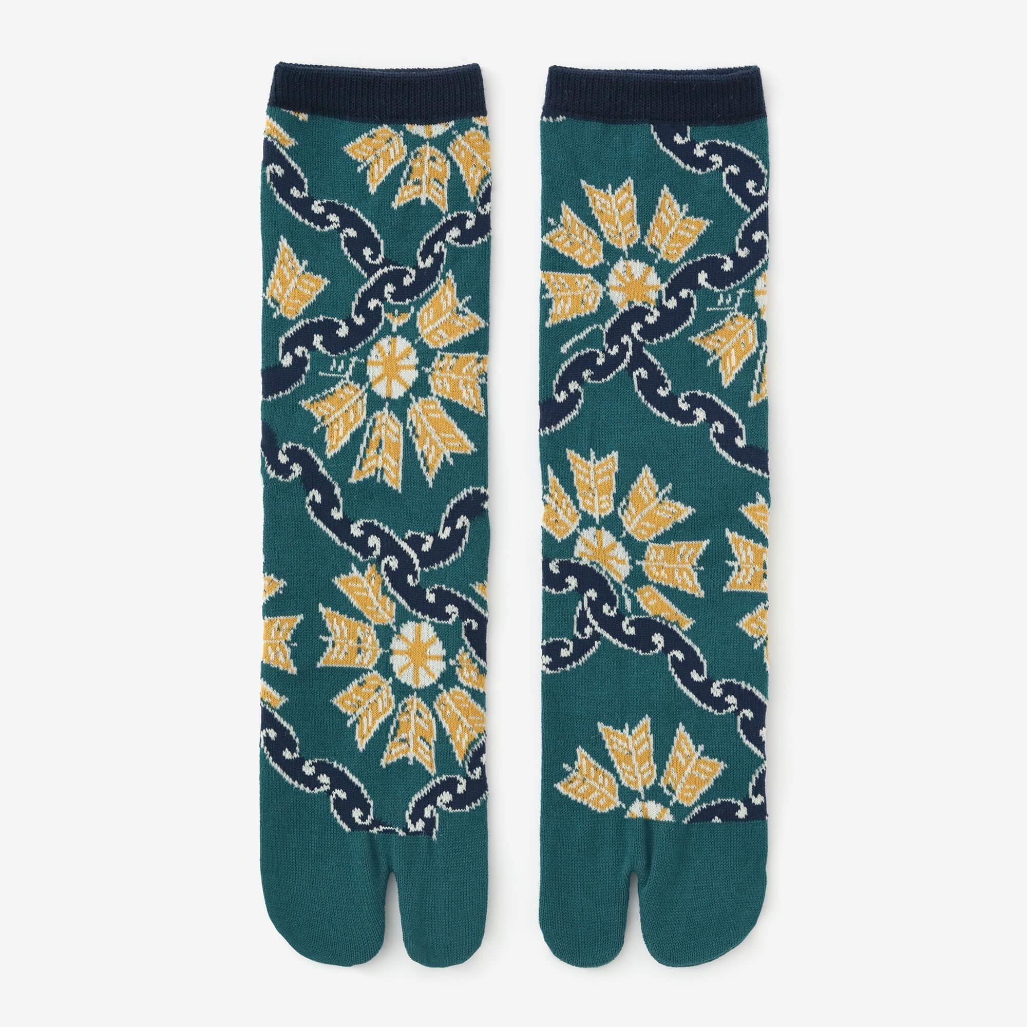 Tabi-Unterteil (normale Länge) / Verknüpftes Pfeilradmuster (Kantatsuri Yagurumamon) Kopie (Utsushi)