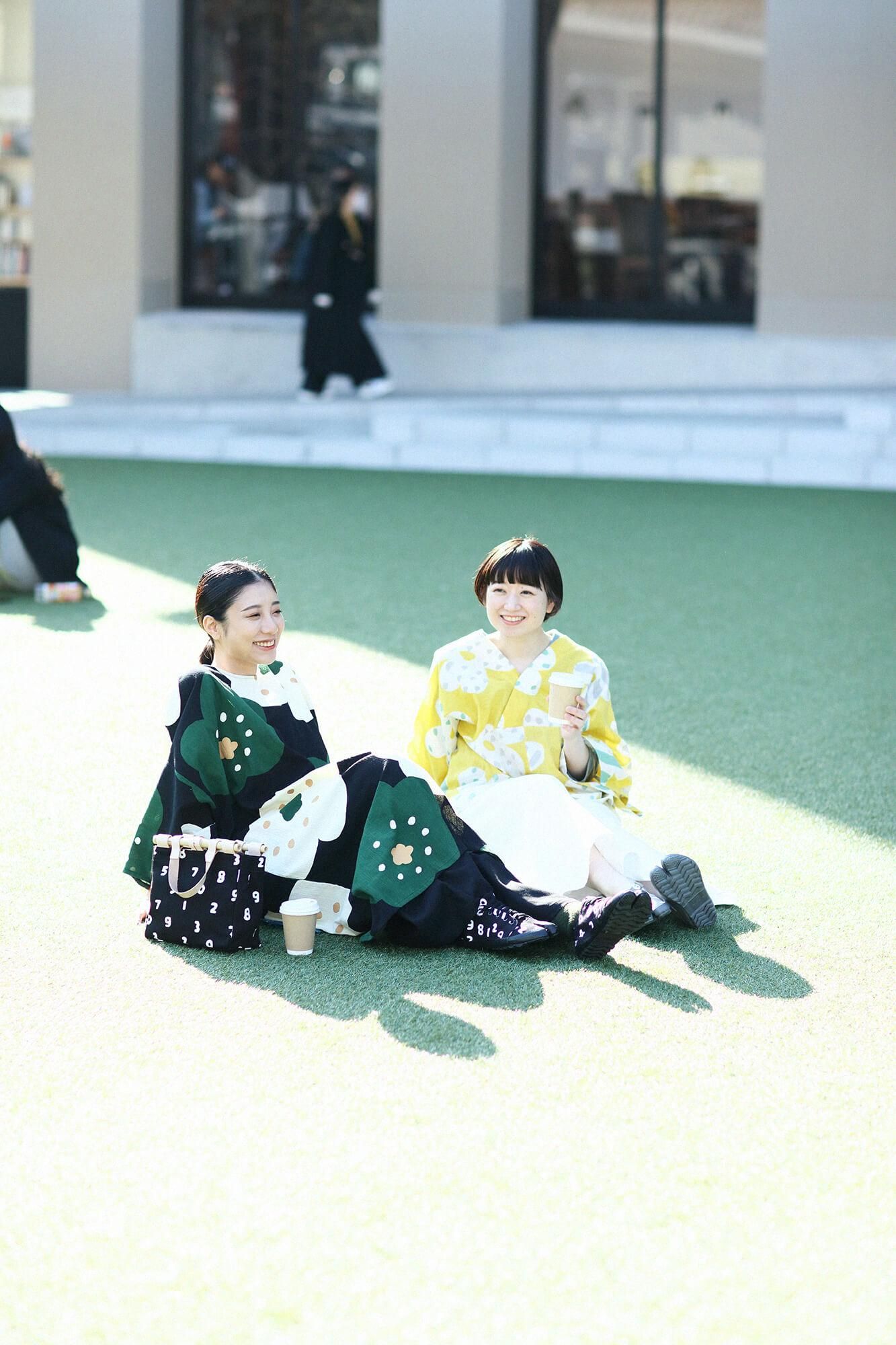 高島縮棉 20/20 圓弧袖長方形洋裝/微笑