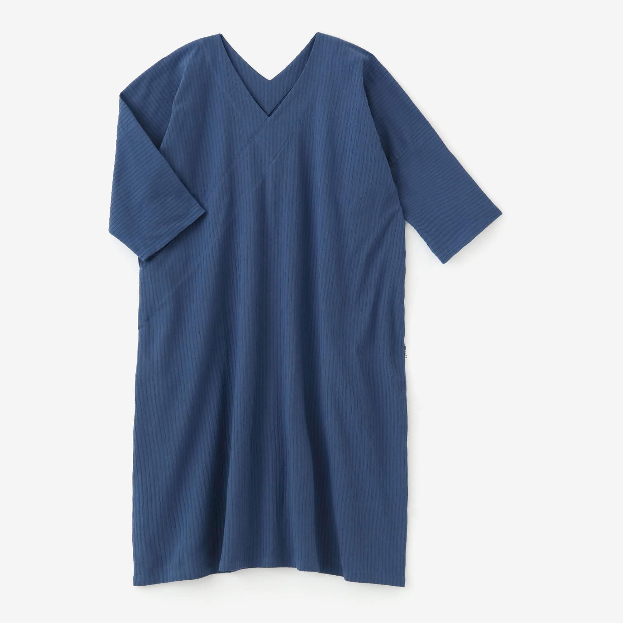 takashima chiku 40/20 Akiha矩形领(Nukieri Chouhokei)四分之三袖子/海军蓝色鼠标