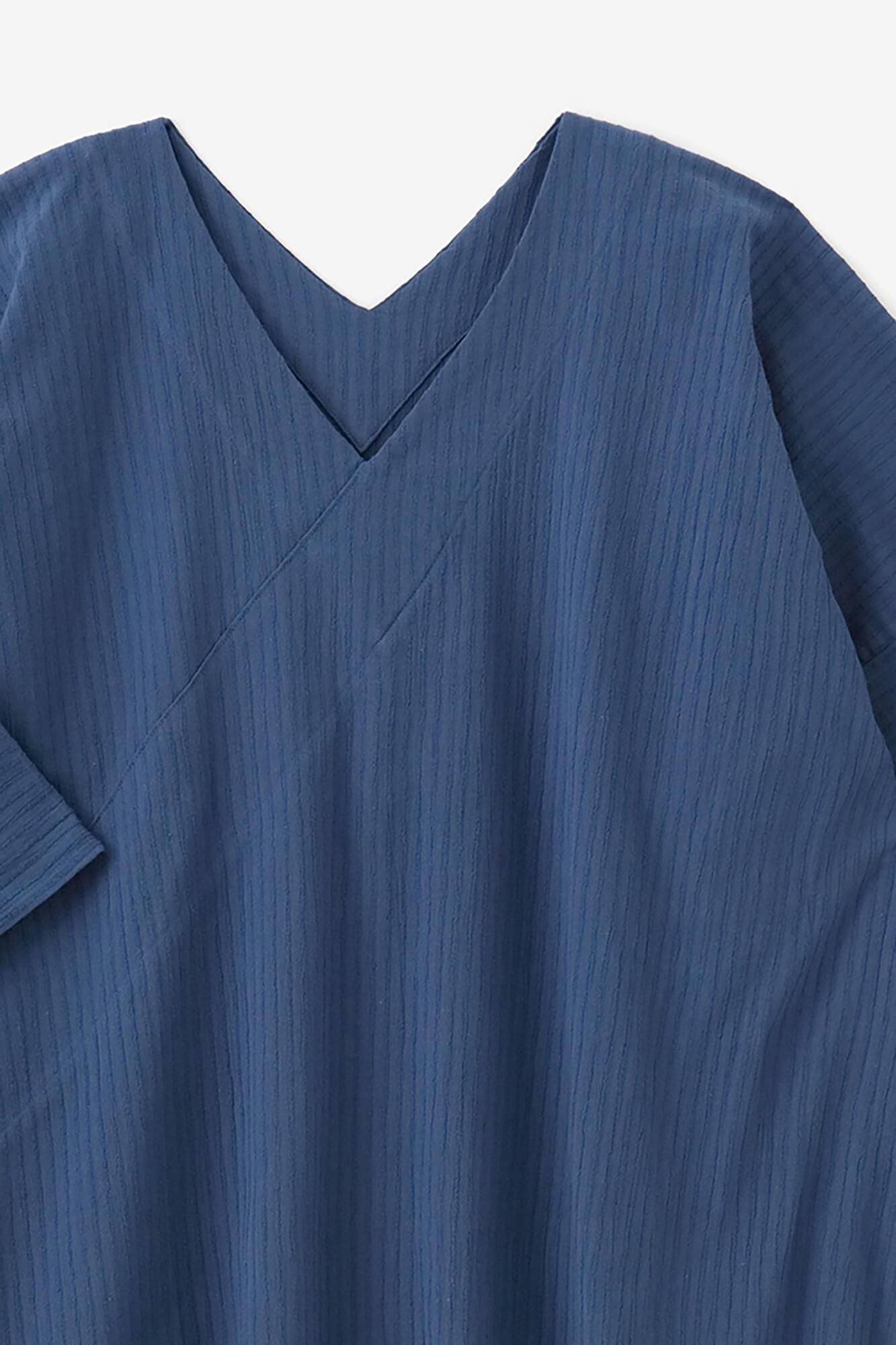 takashima chiku 40/20 Akiha矩形领(Nukieri Chouhokei)四分之三袖子/海军蓝色鼠标