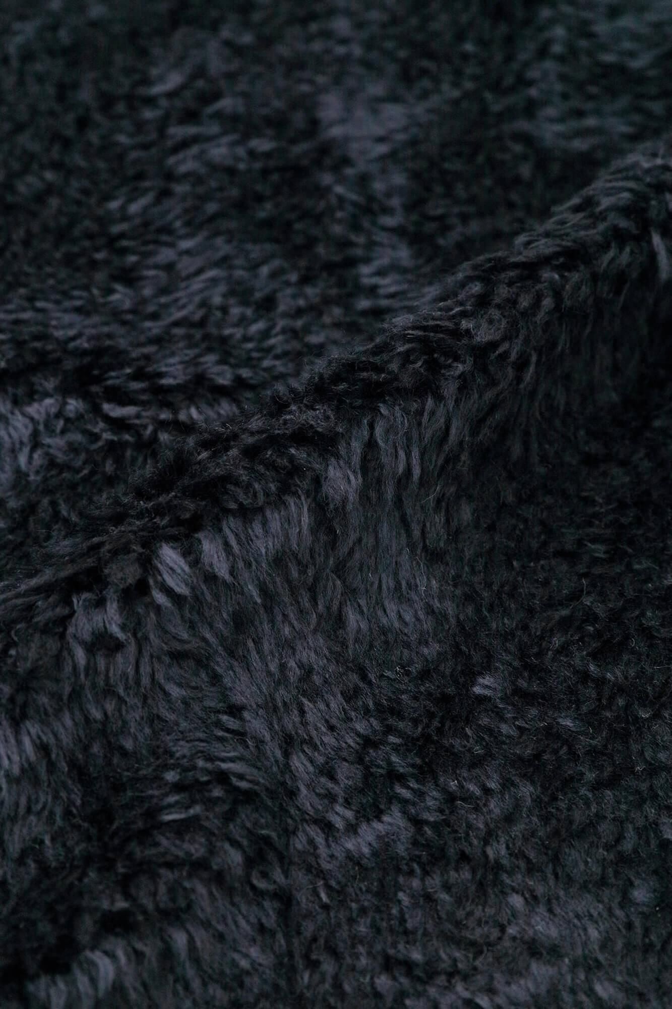 【官網限定】內仿毛針織 連帽外套/藍黑色