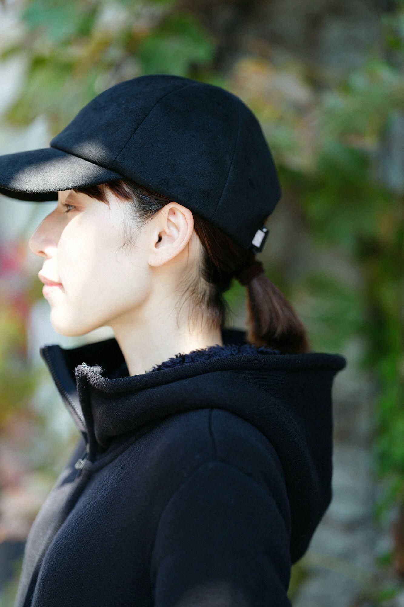 【官網限定】內仿毛針織 連帽外套/藍黑色