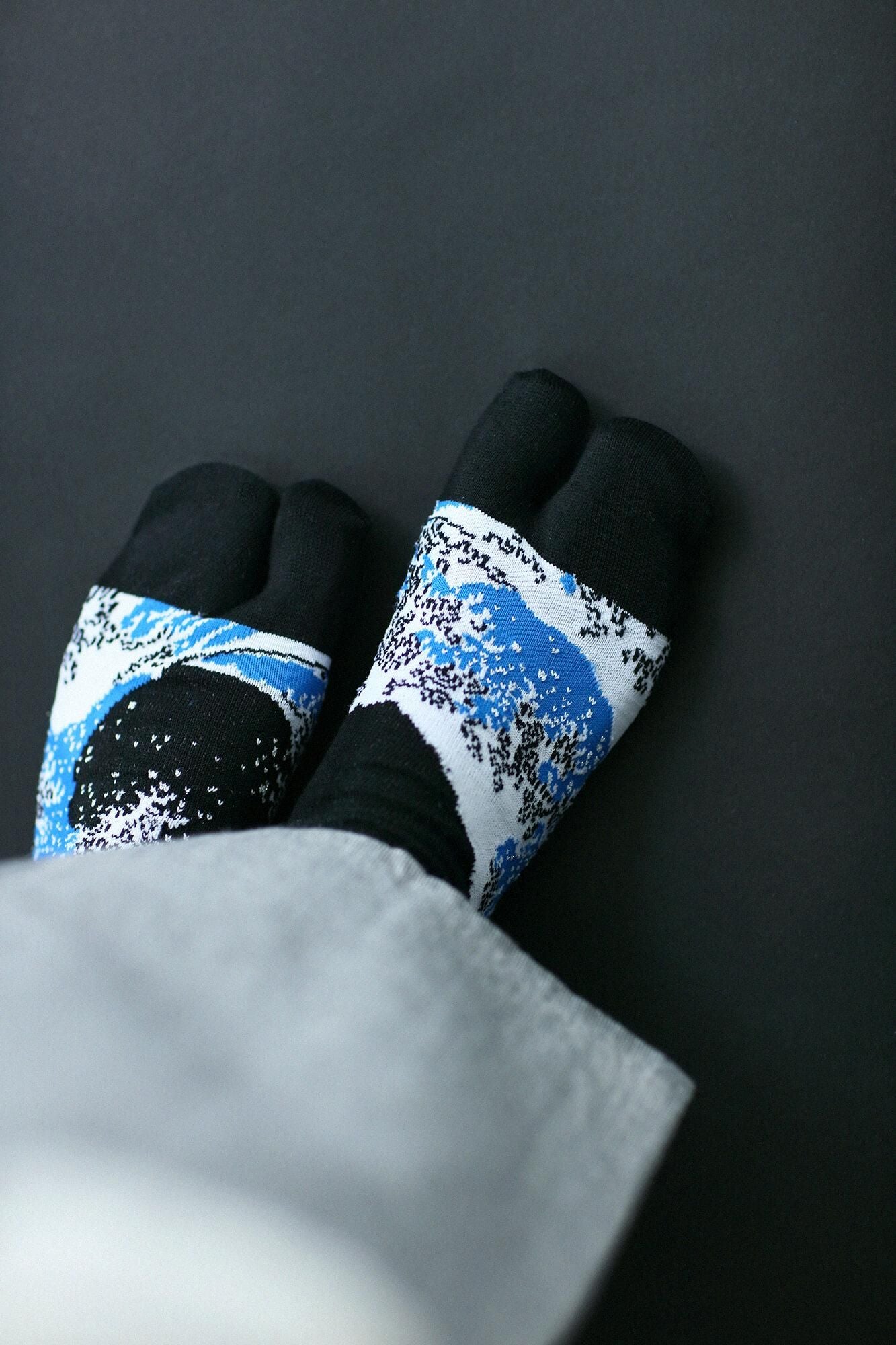 足袋下(普通丈)/北斎(ほくさい) 神奈川沖浪裏(かながわおきなみうら) 写し(うつし) 【男・女性用】