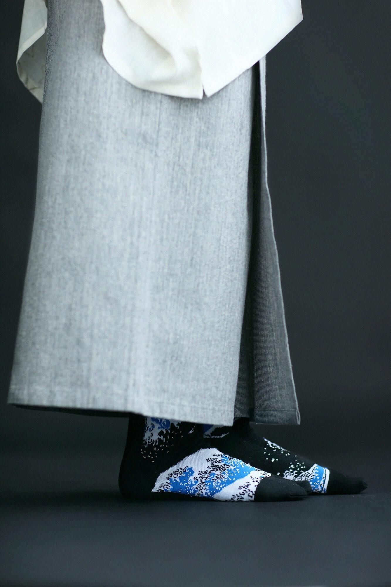 足袋下(普通丈)/北斎(ほくさい) 神奈川沖浪裏(かながわおきなみうら) 写し(うつし) 【男・女性用】