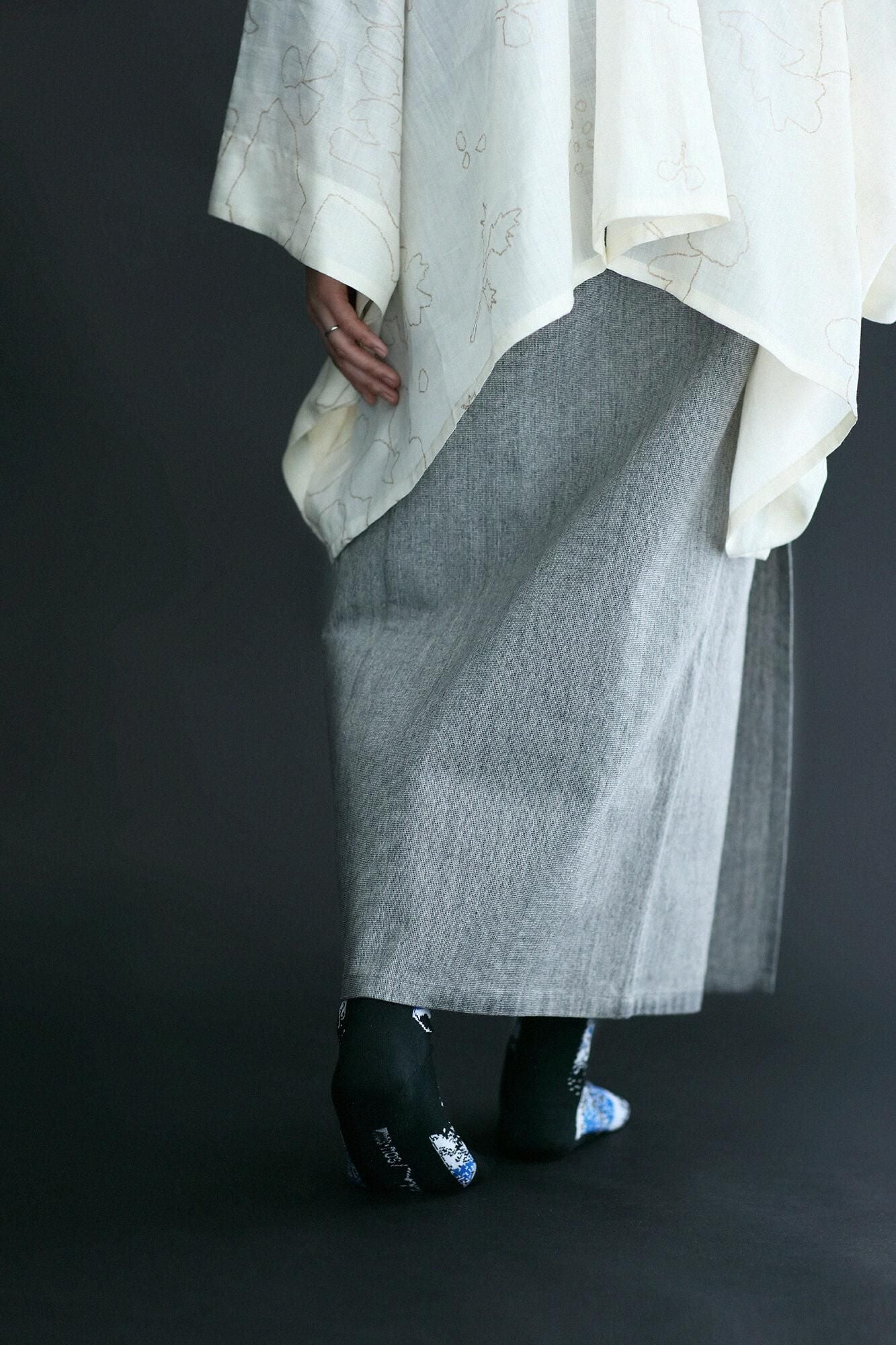 足袋下(普通丈)/北斎(ほくさい) 神奈川沖浪裏(かながわおきなみうら) 写し(うつし) 【男・女性用】