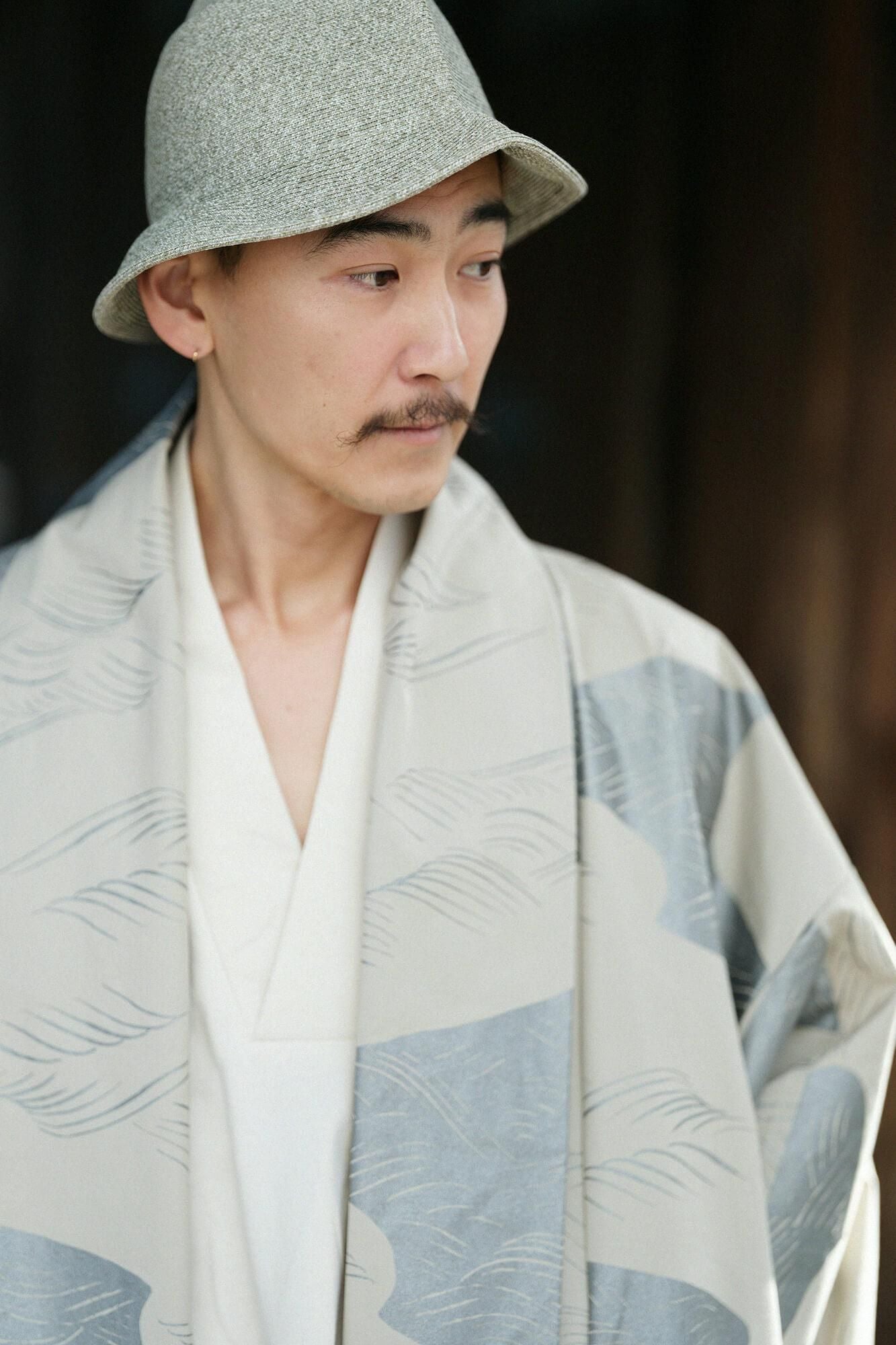 伸 橫紋平織布 梯形袖外套 中長 單層/急流 米色