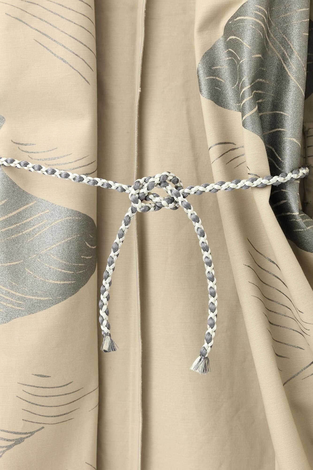 伸 橫紋平織布 梯形袖外套 中長 單層/急流 米色