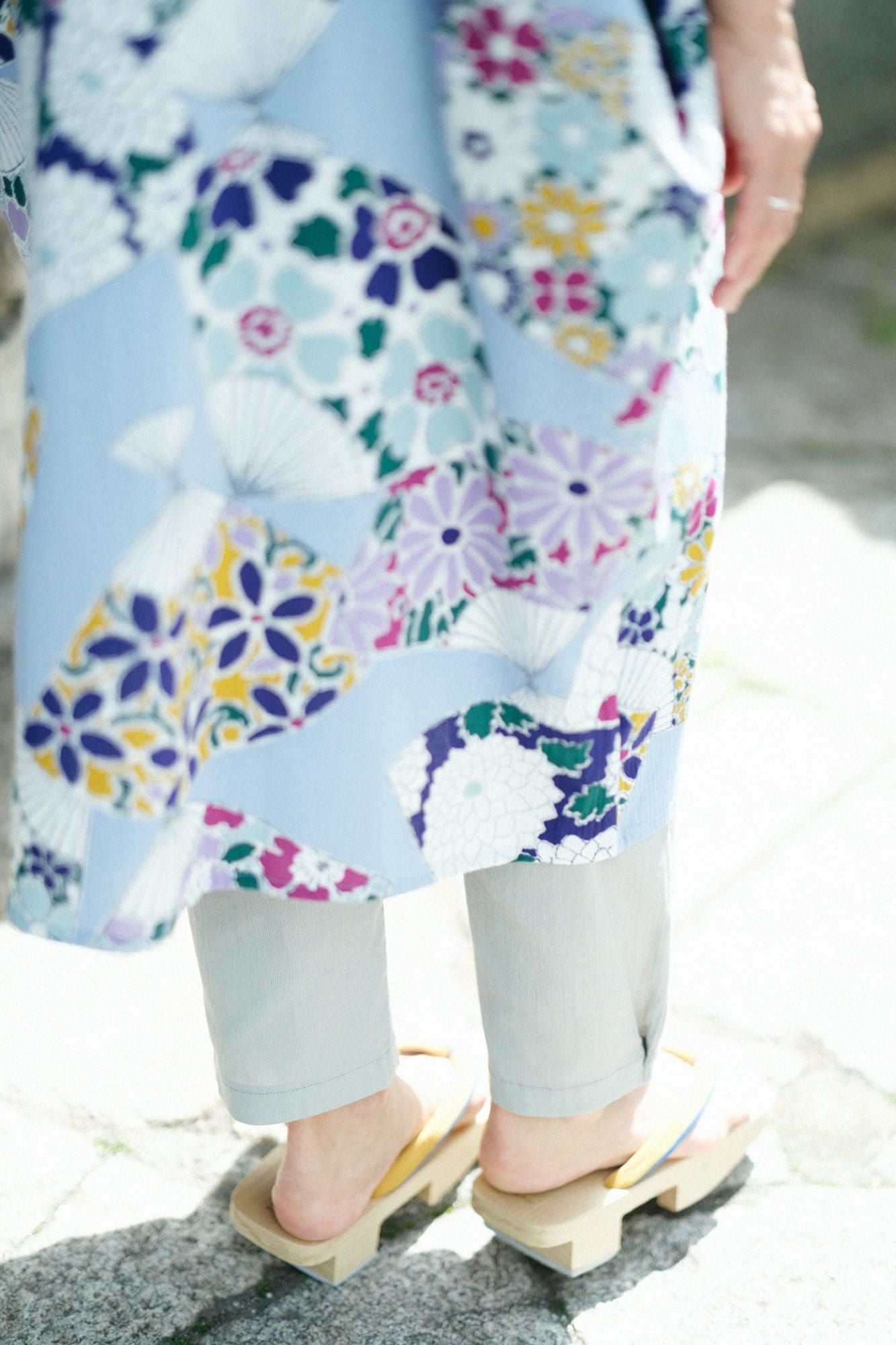 Chizimi Cotton 40/40 Skinny Pants / Light Greyish Green