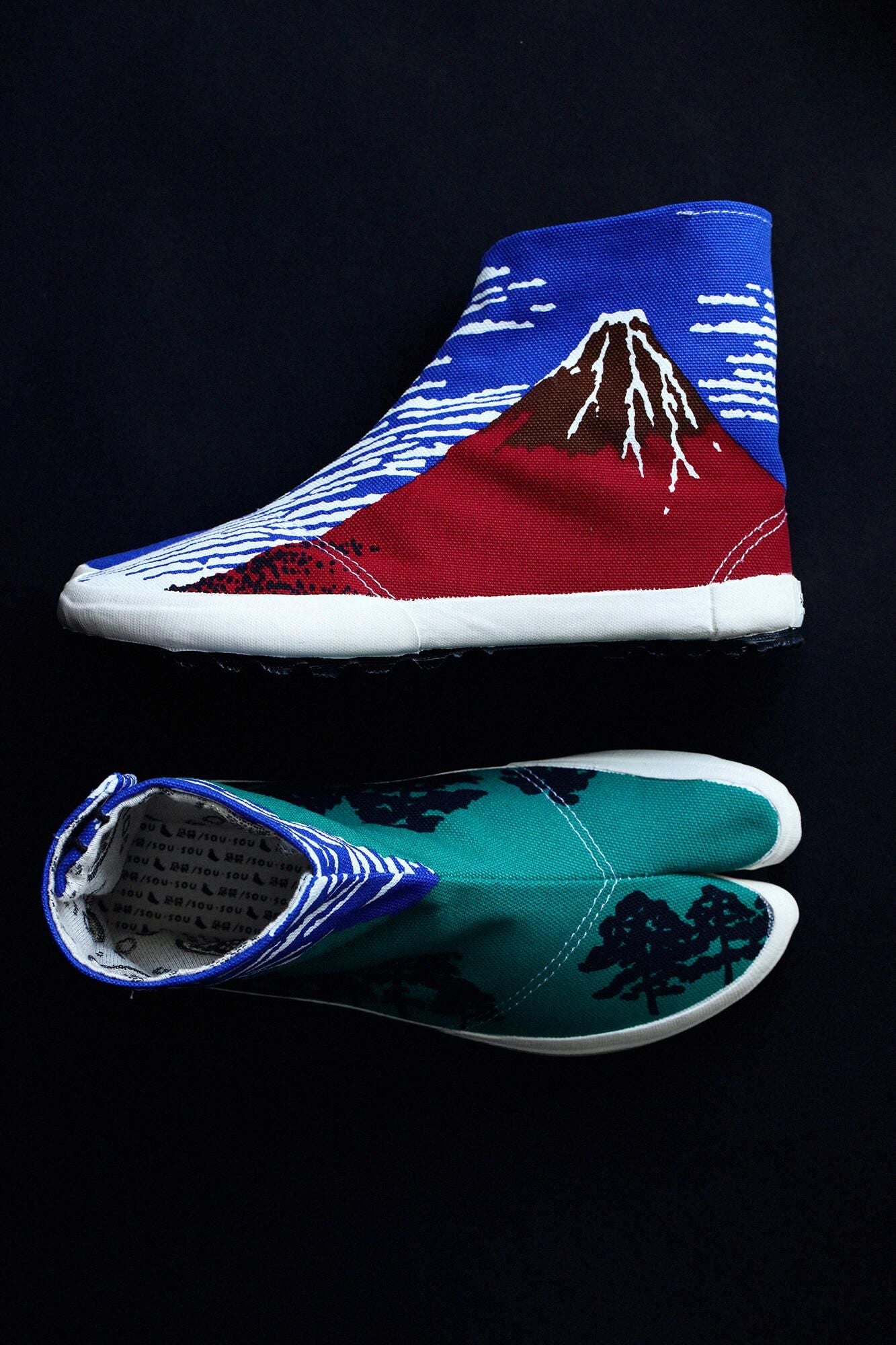 Split Toe Tabi Shoes / Red Fuji