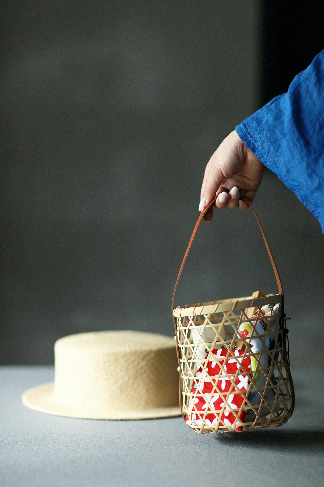 12號帆布 軟 迷你口金包/蘿蔔草