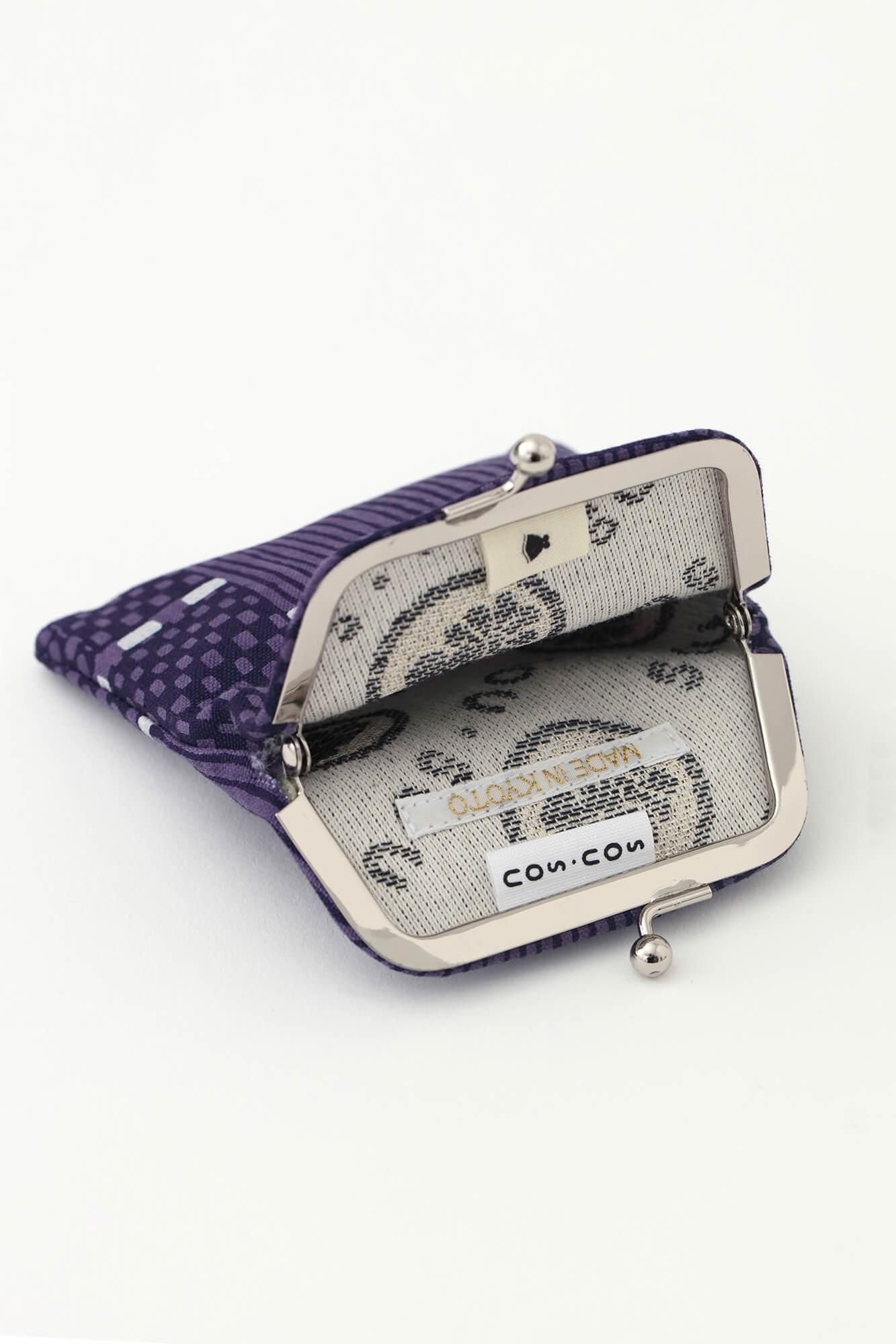 No.12 Canvas Soft Mini Gamaguchi / Lines and Dots