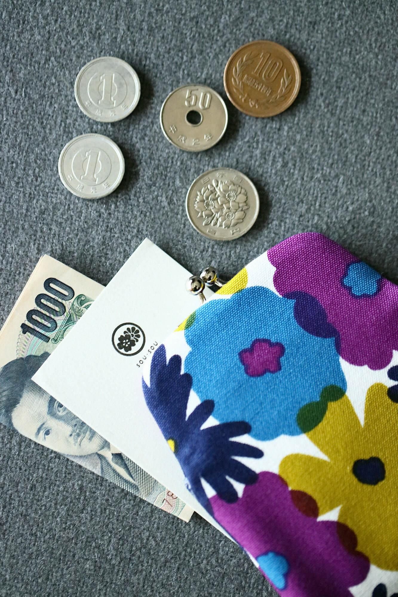 No.12 Canvas Soft Mini Gamaguchi / Oraka Multicolored