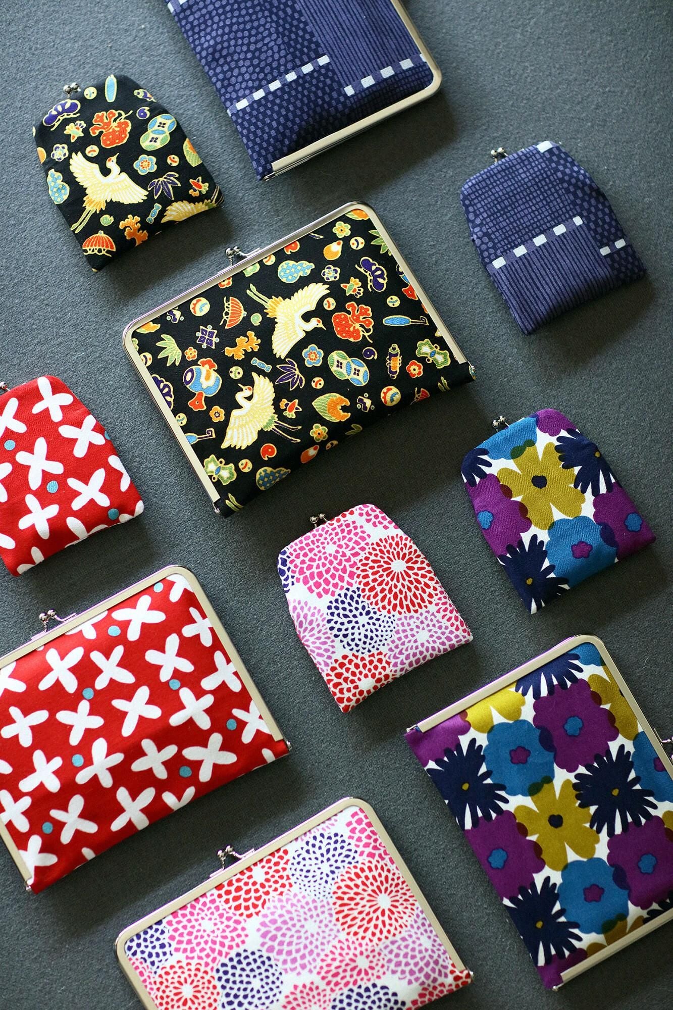 No.12 Canvas Soft Mini Gamaguchi / Oraka Multicolored