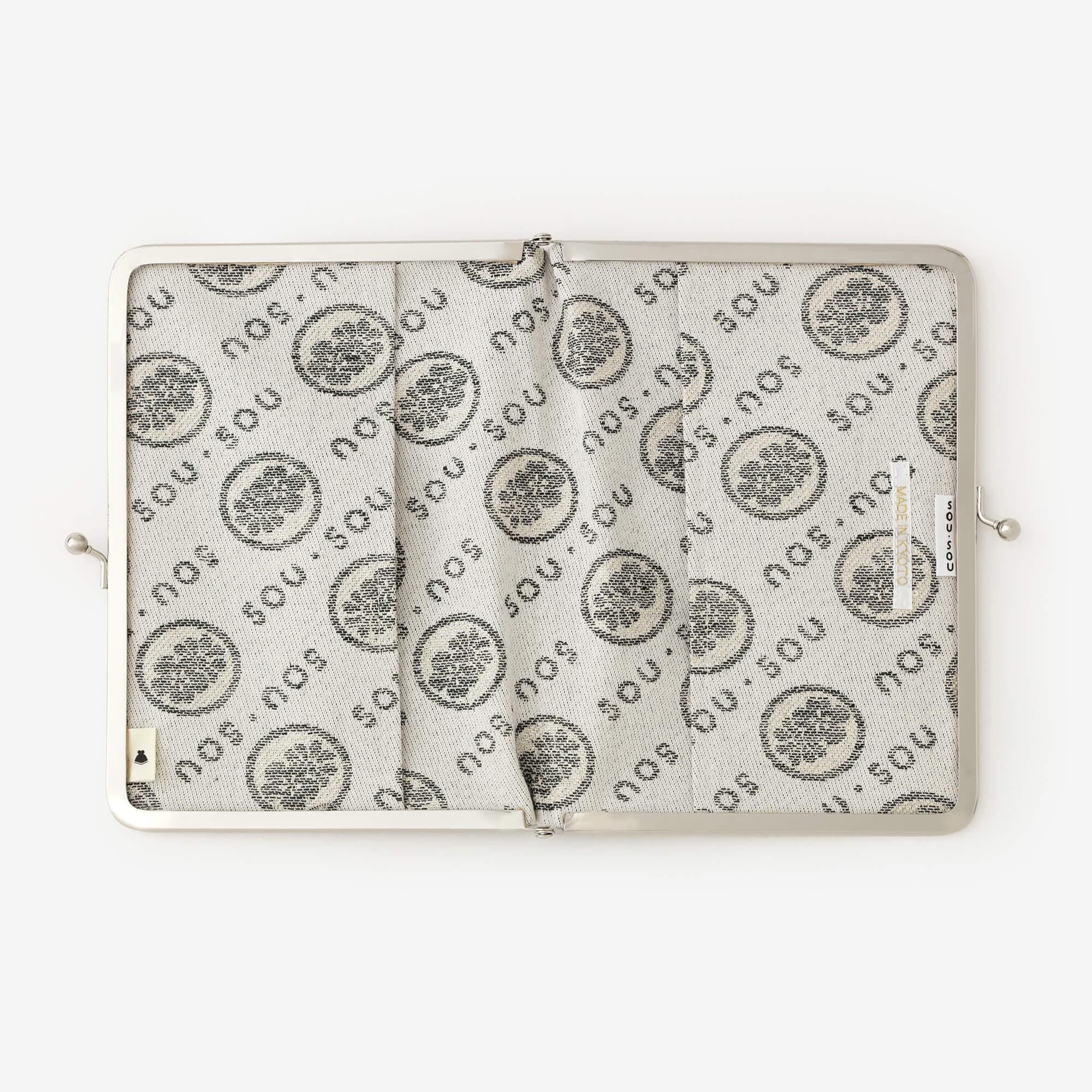 No.12 Canvas Soft Gamaguchi for Paperback / Chrysanthemum