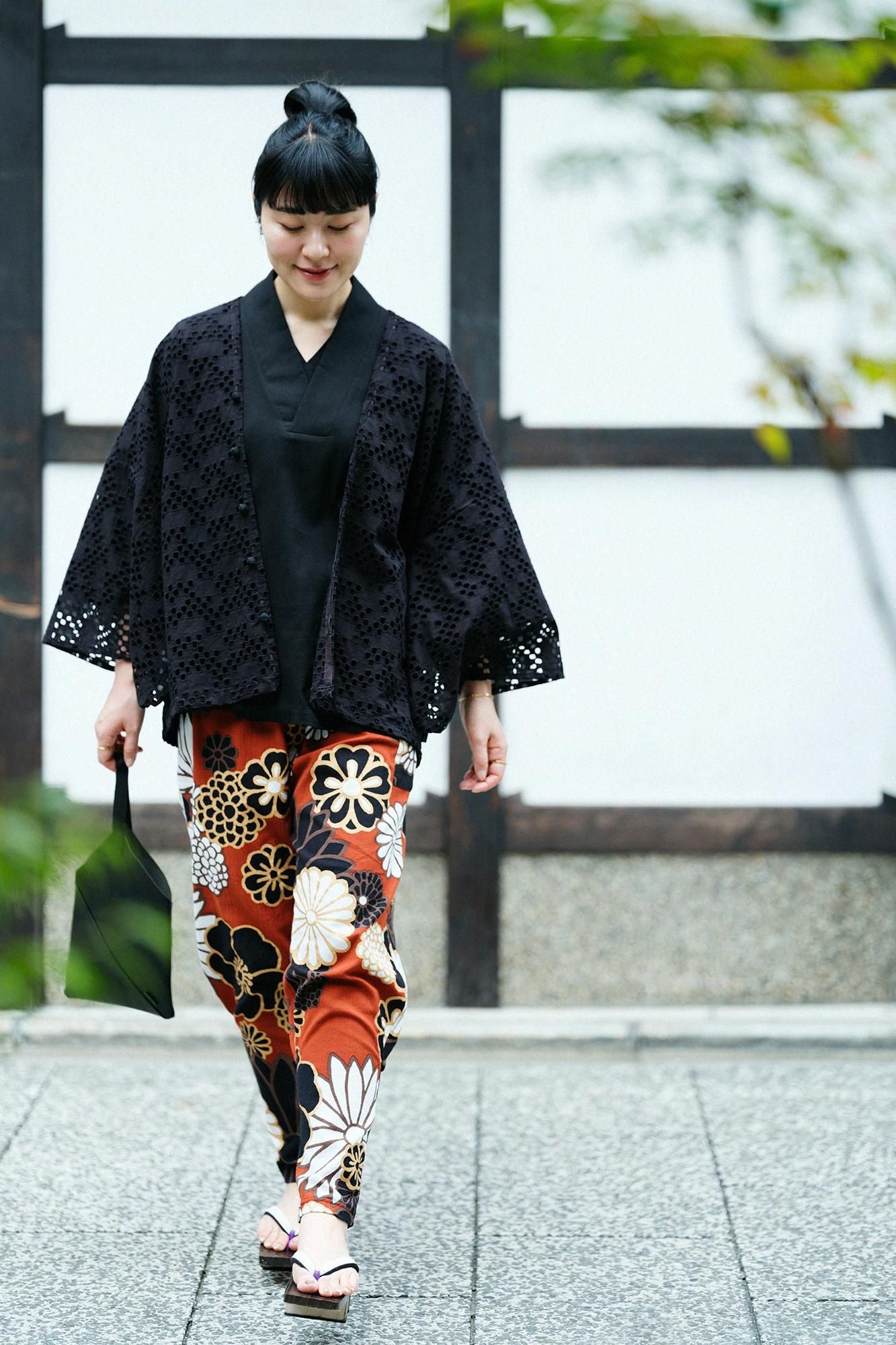 高島縮棉 40/40風靡 上衣/黑色