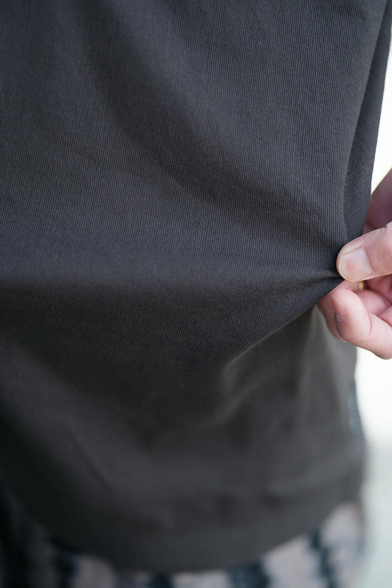 Chizimi Cotton 40/40 Fubi Kimono Shirt / Dark Grey