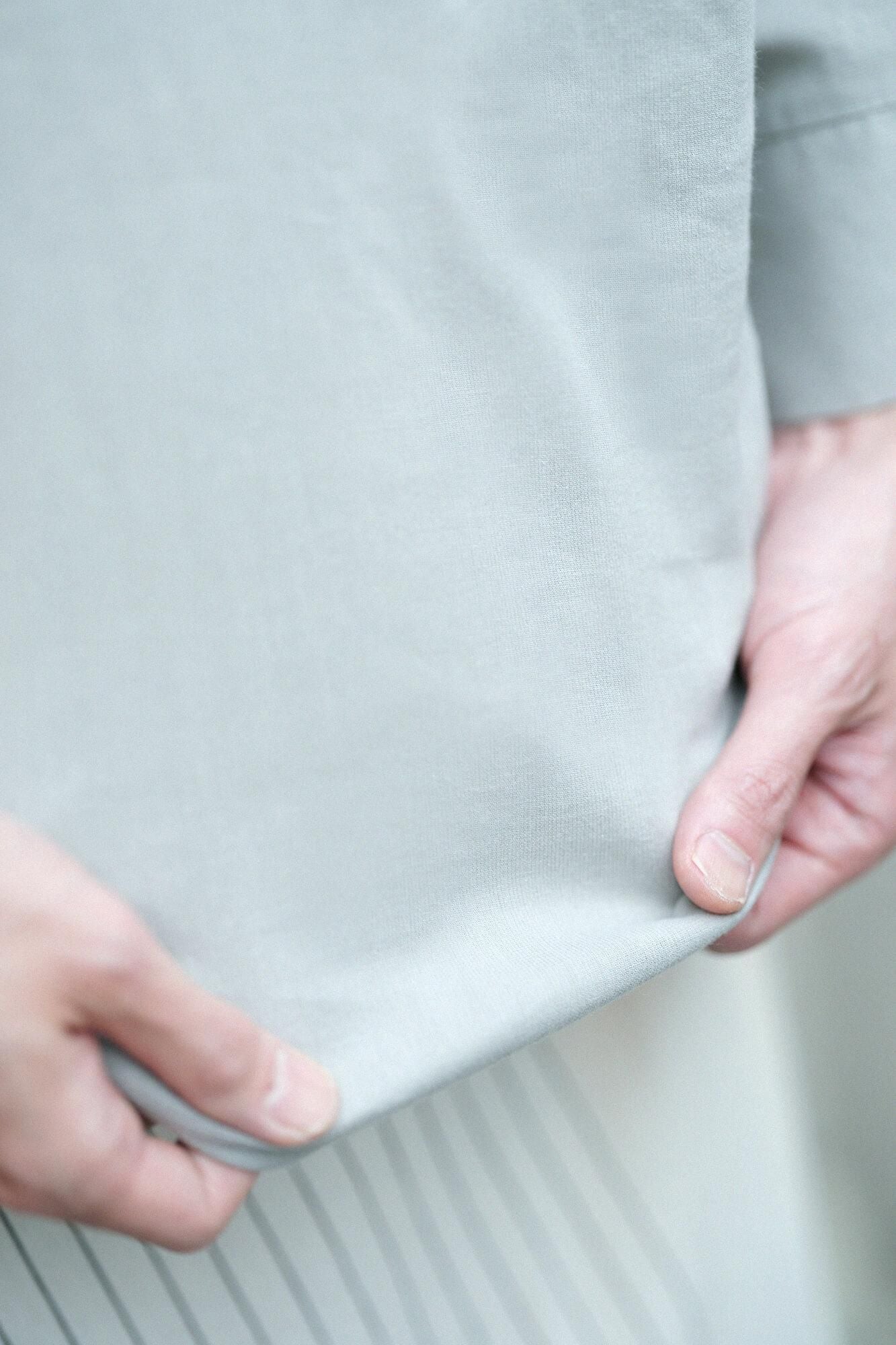 高島縮棉40/40 風靡 上衣/銀灰色