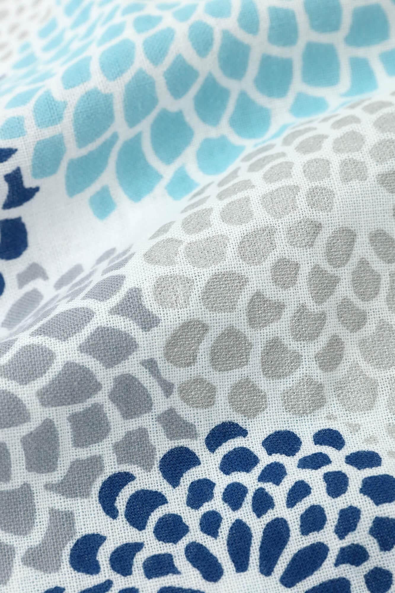 ●伊勢木棉 浴衣形洋裝/全菊 銀色2