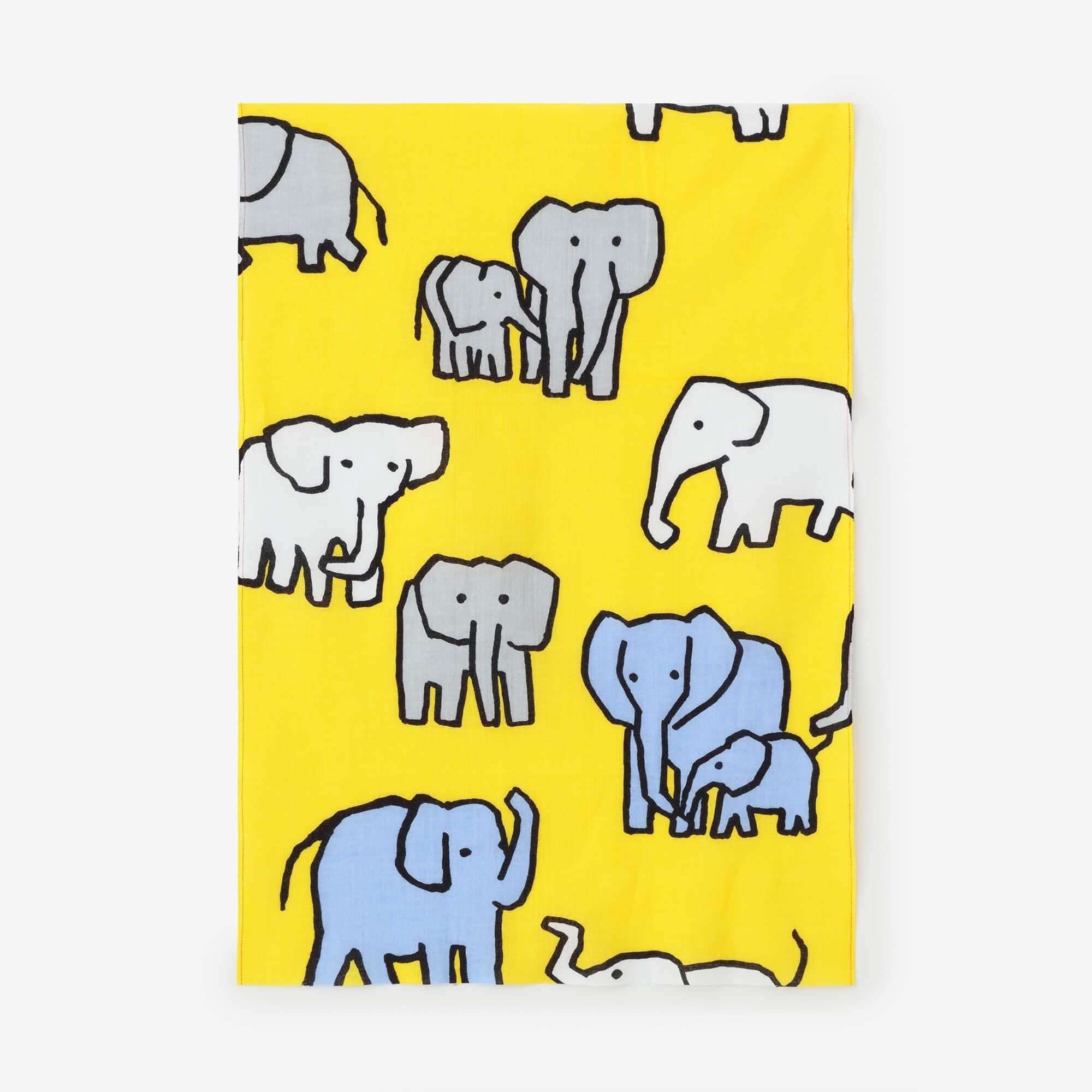 Isemomen Cotton Textile Handkerchief(Short)/ Elephant