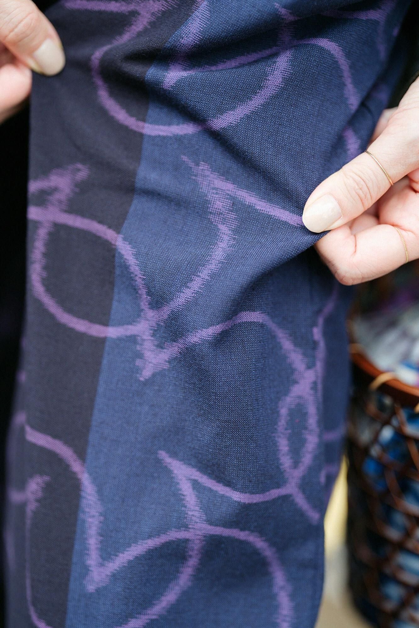 Monpe Workers Pants Kurume Kasuri Monpe / Happiness Black