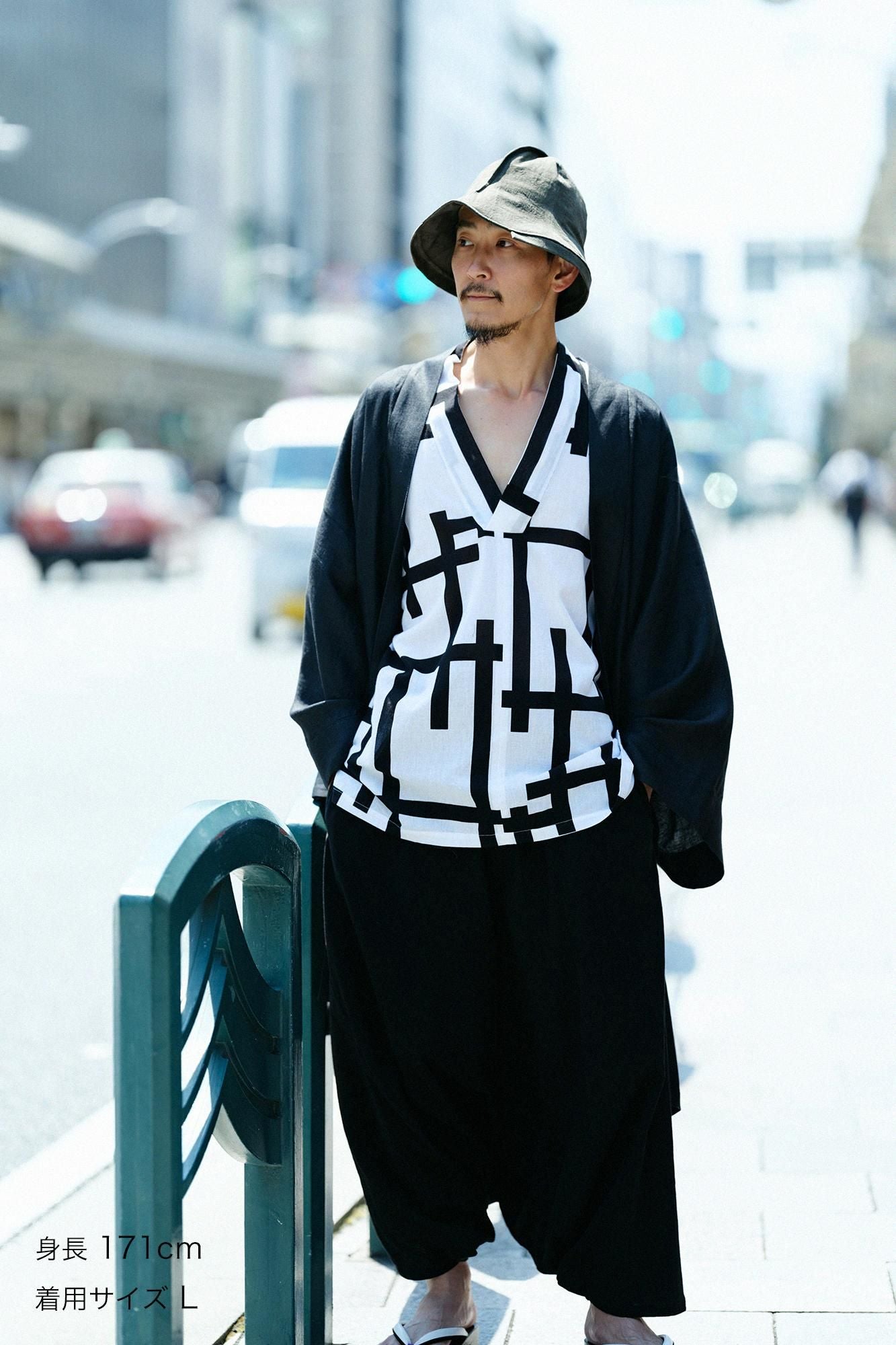 【net限定】高島縮 20/20 富士(ふじ) 2.0/濡羽色(ぬればいろ)