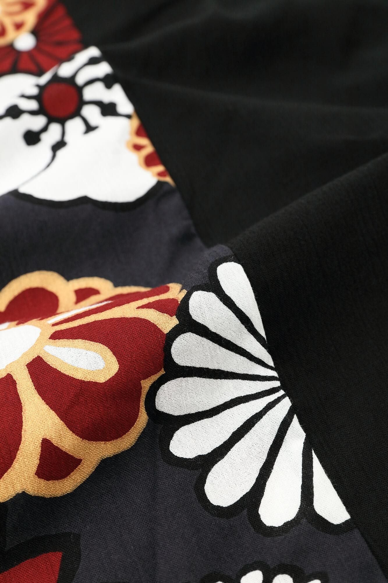 高島縮棉 20/20富士(飛鼠褲)2.0 / 黑色×金襴緞子