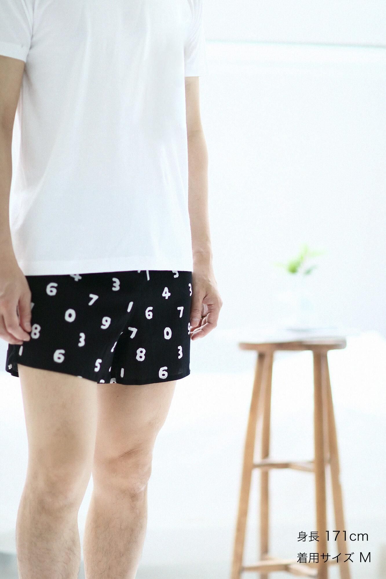 高島縮 40/40 テキスタイルトランクス/SO-SU-U 濡羽色(ぬればいろ)