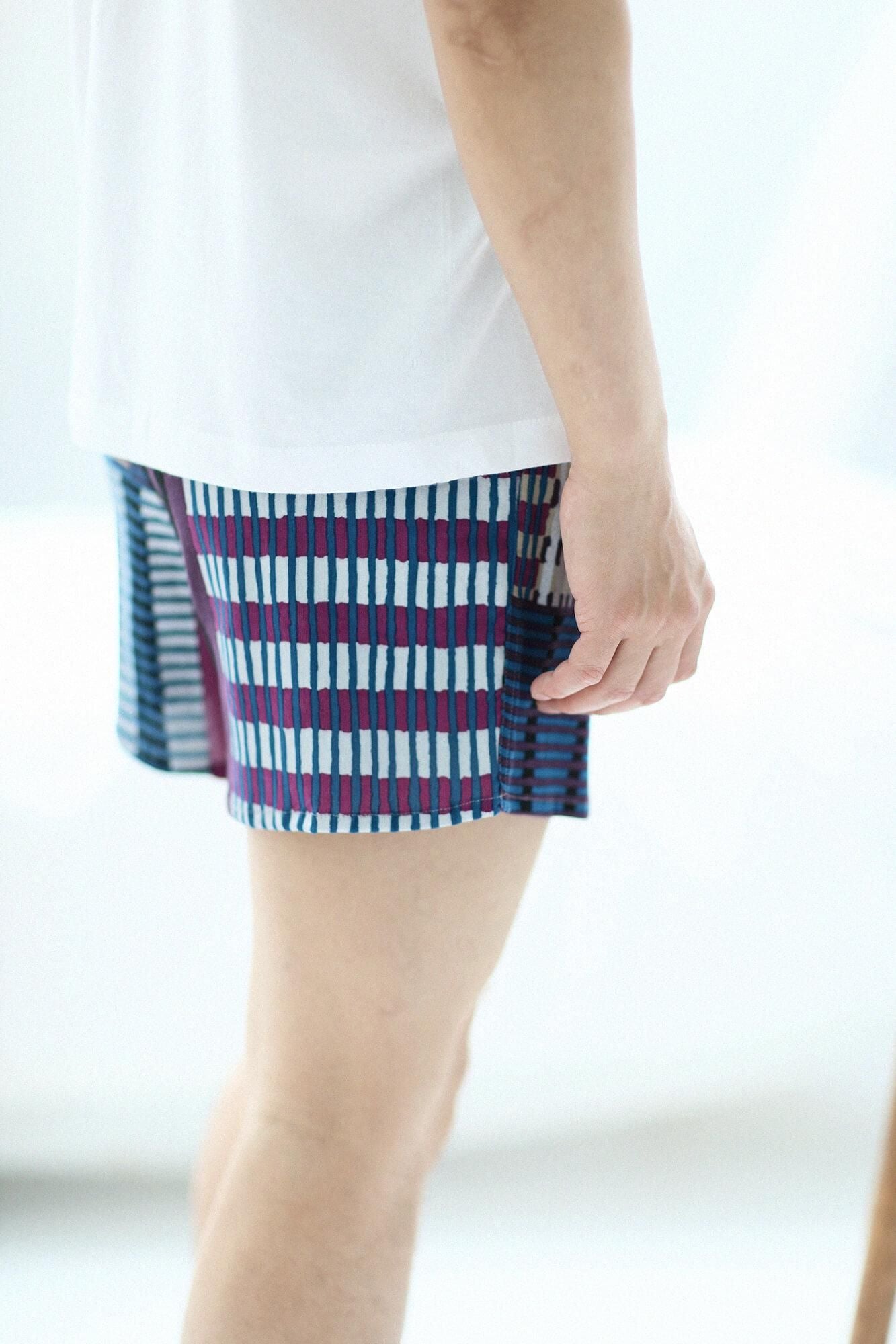 高島縮 40/40 テキスタイルトランクス/摩天楼(まてんろう)