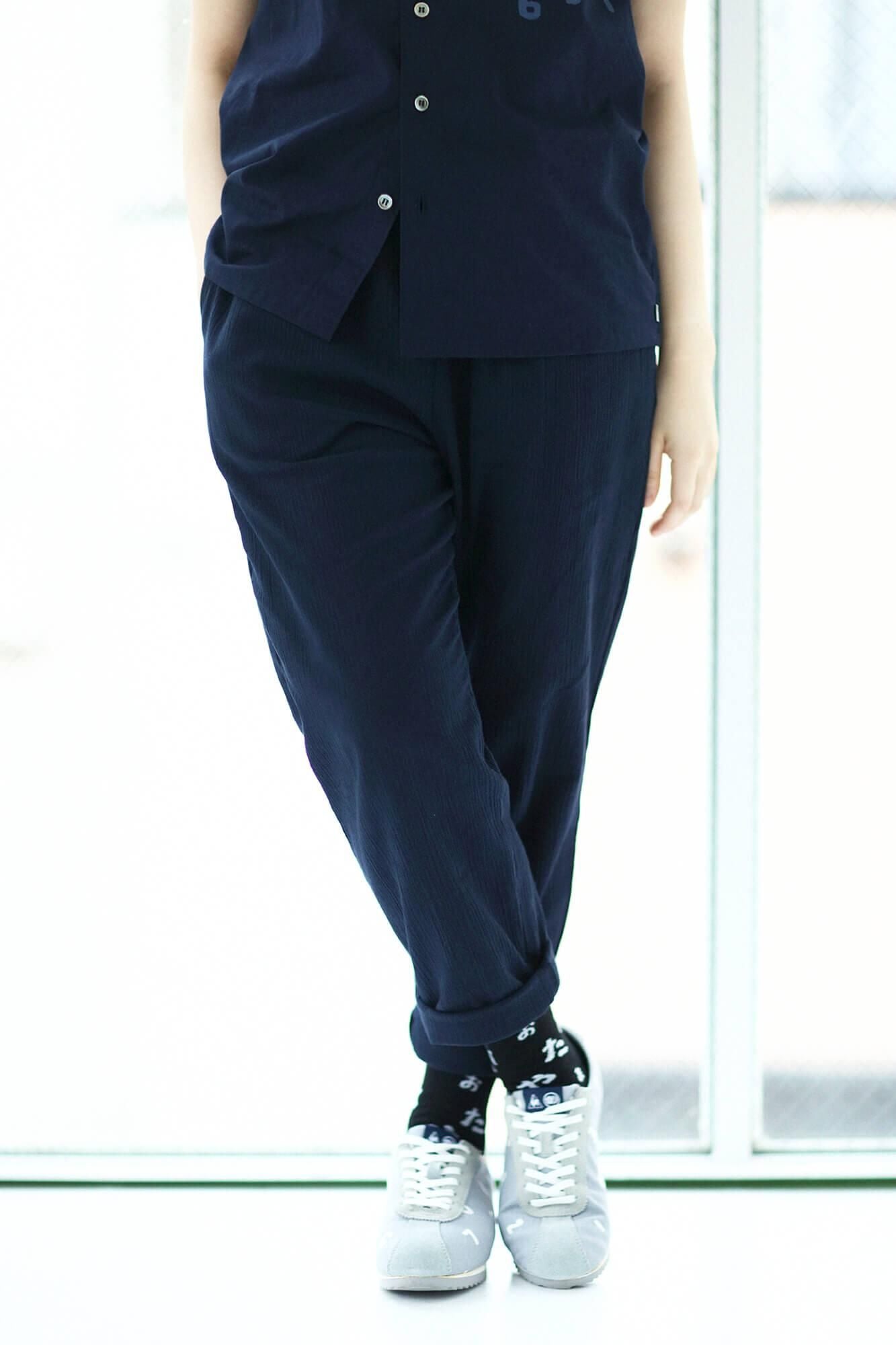 Round Toe Tabi Socks (Mid-calf)/Japanese Alphabet Song Black