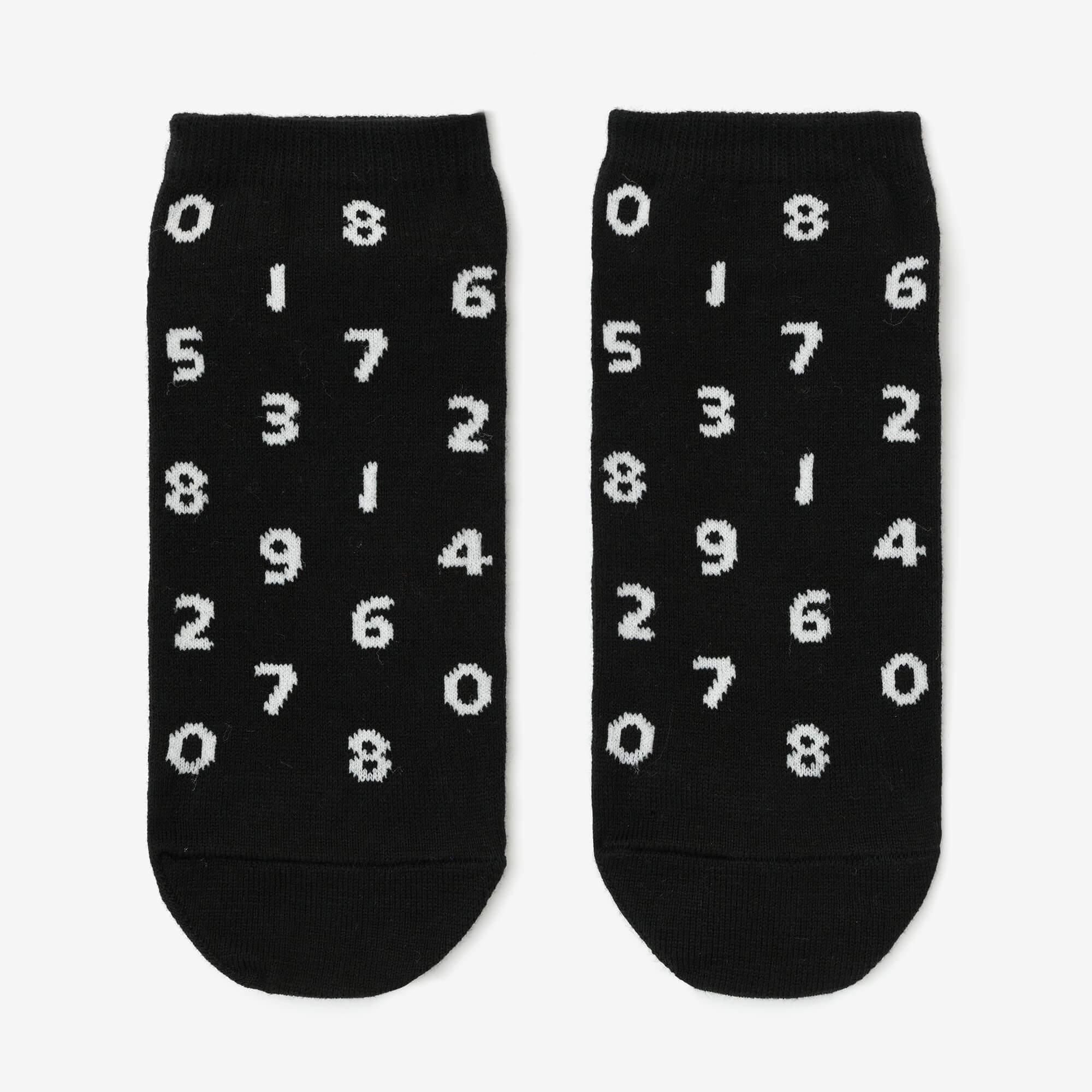 Round Toe Tabi Socks(Low-cut)/SO-SU-U Black×White