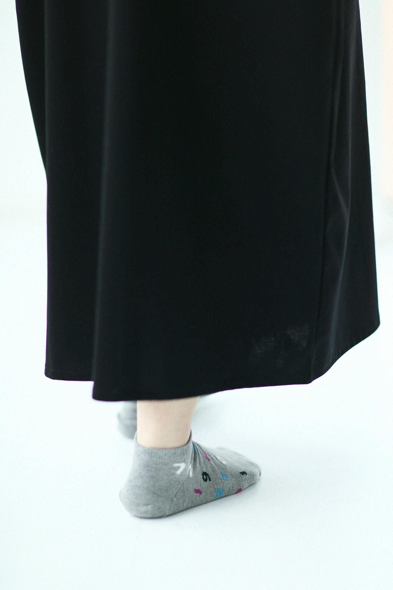 圓頭分趾襪(腳踝長度)/SO-SU-U十數 銀灰色