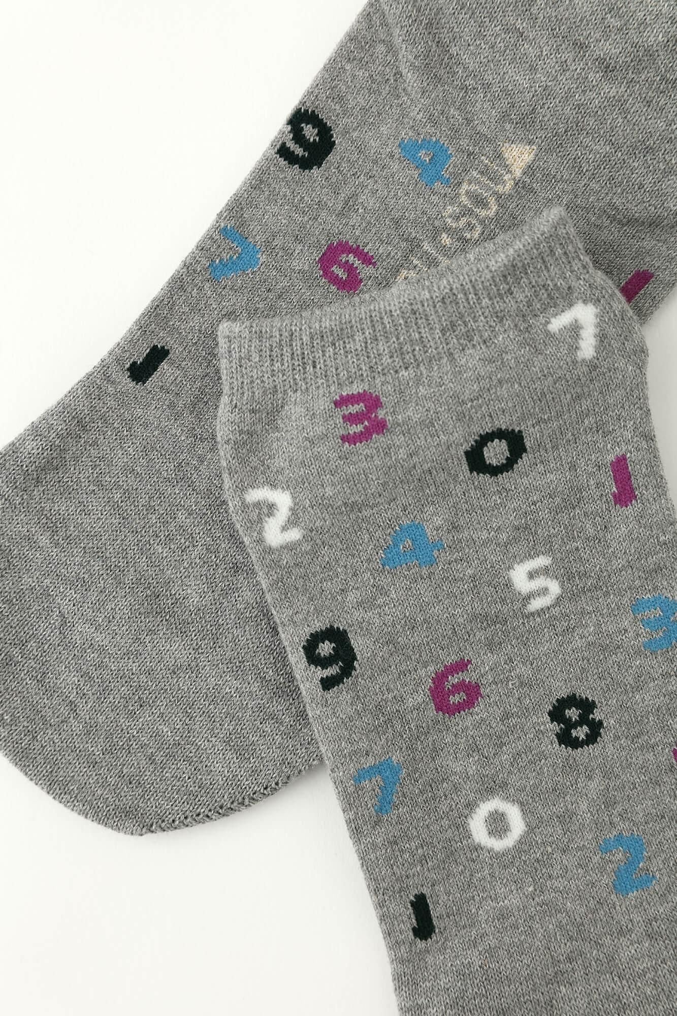 圓頭分趾襪(腳踝長度)/SO-SU-U十數 銀灰色