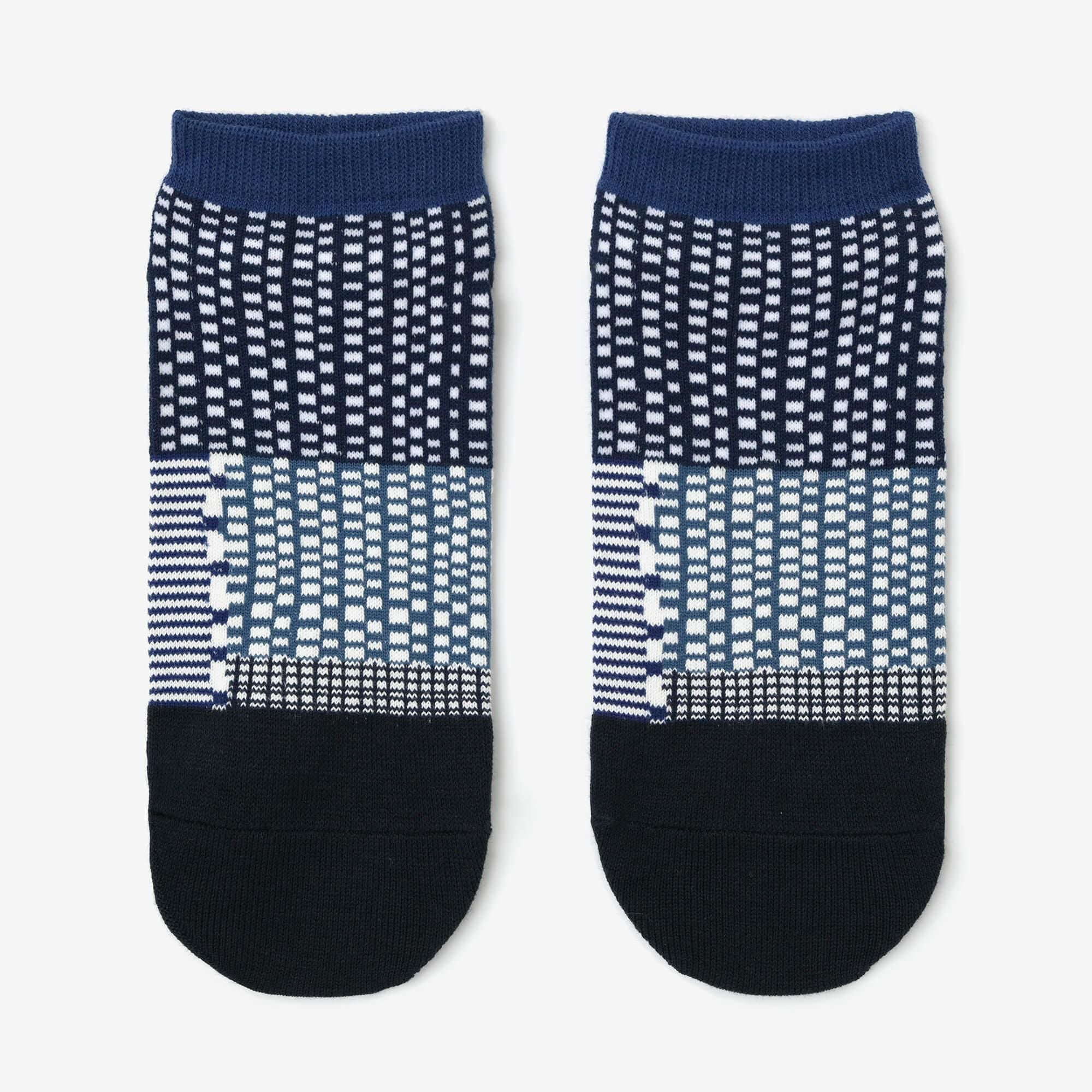 Round Toe Tabi Socks(Low-cut)/Lines and Dots Seiwa