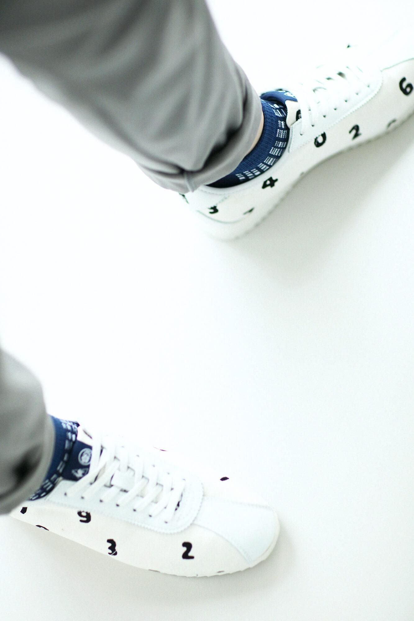 Round Toe Tabi Socks(Low-cut)/Lines and Dots Seiwa