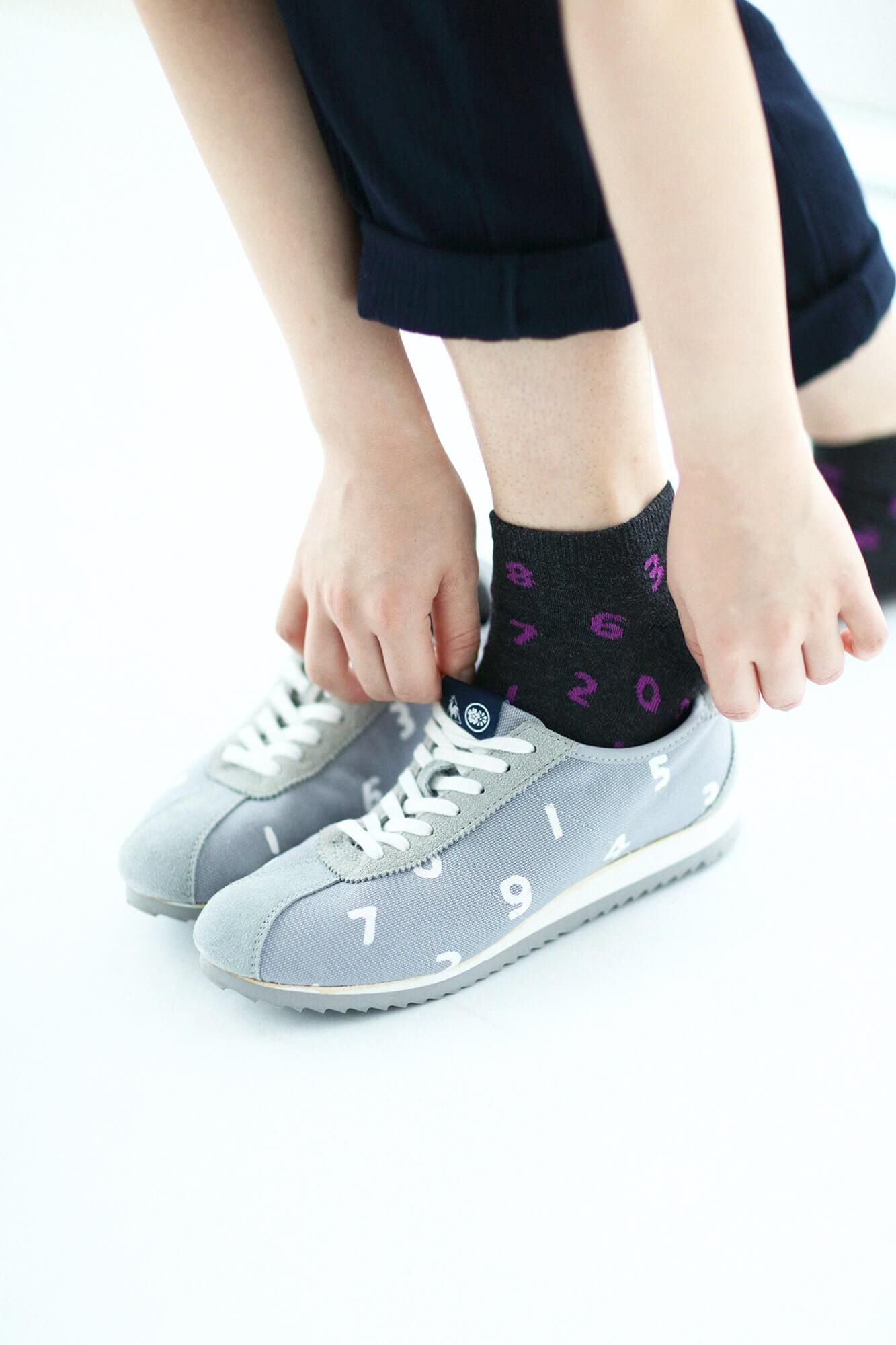 Round Toe Tabi Socks(Low-cut)/SO-SU-U Dark Grey