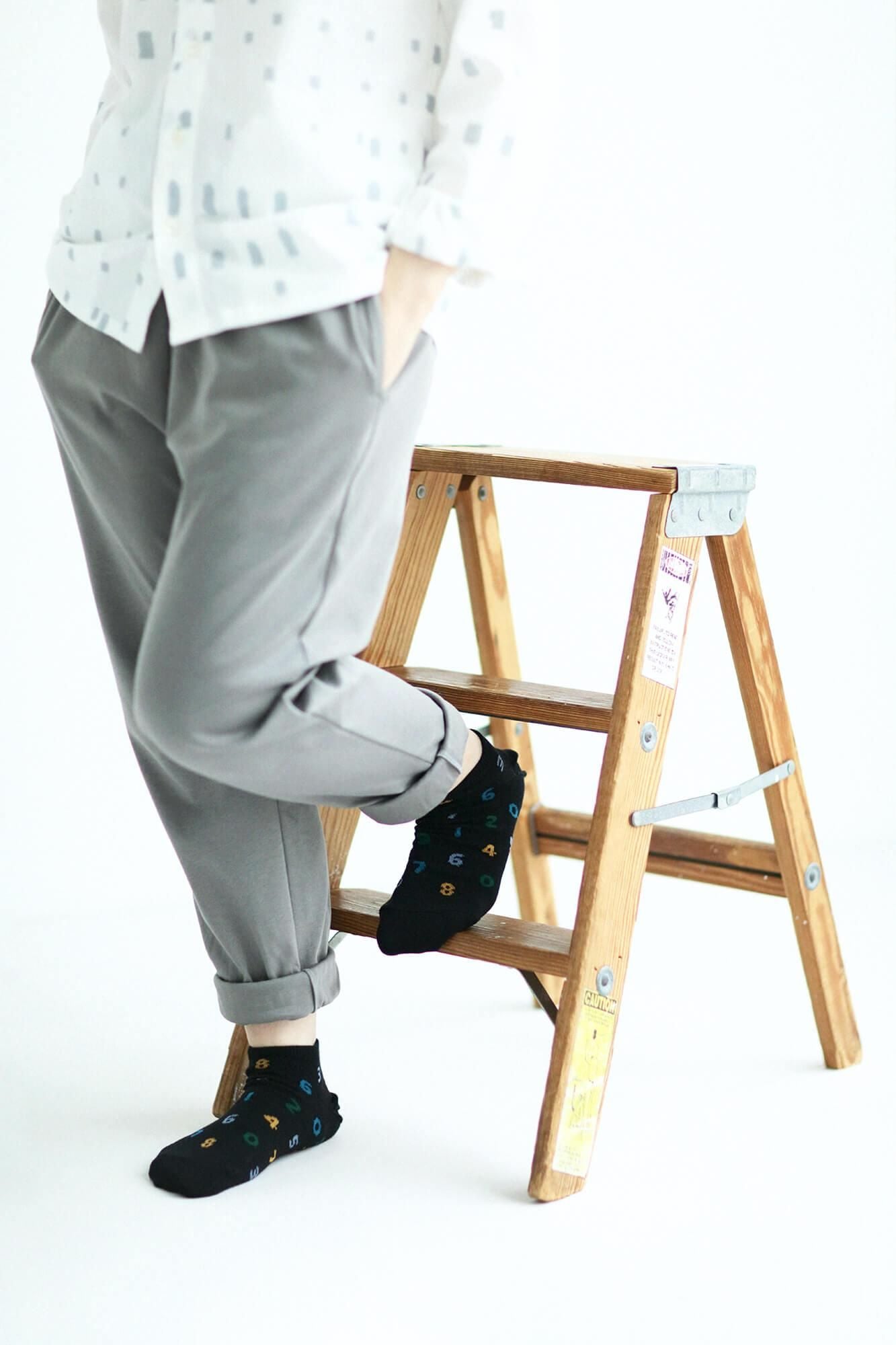 Round Toe Tabi Socks(Low-cut)/SO-SU-U 4-color Black