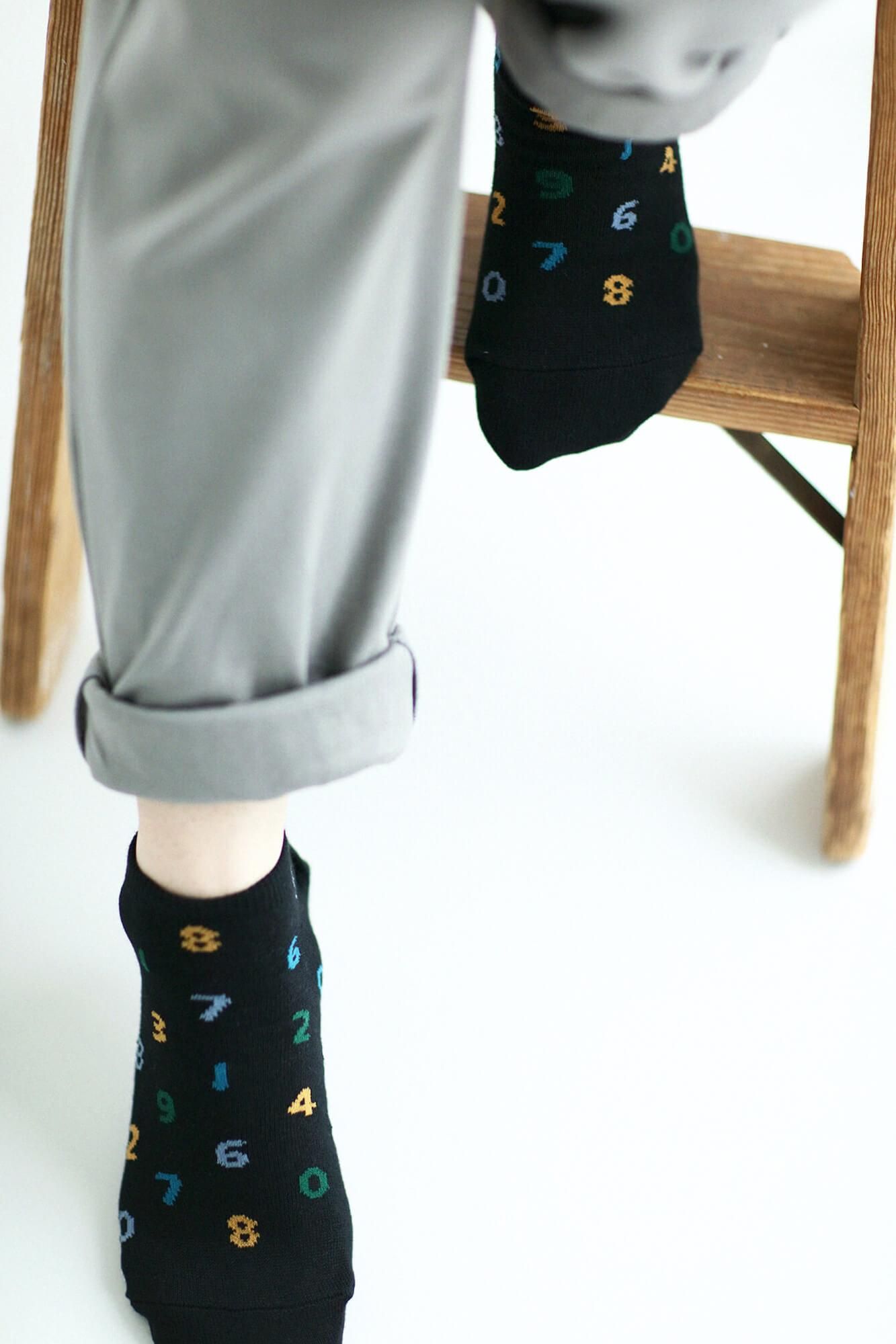 Round Toe Tabi Socks(Low-cut)/SO-SU-U 4-color Black
