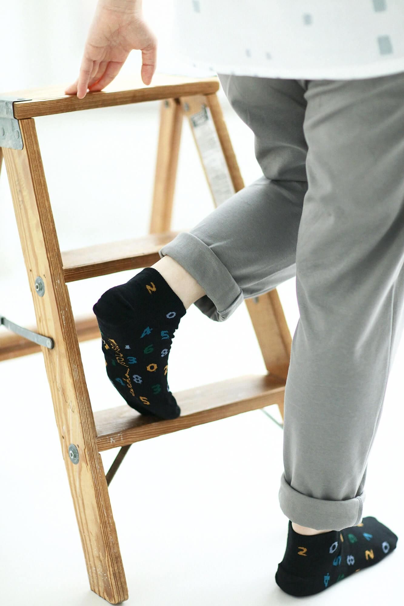 Round Toe Tabi Socks(Low-cut)/SO-SU-U 4-color Black