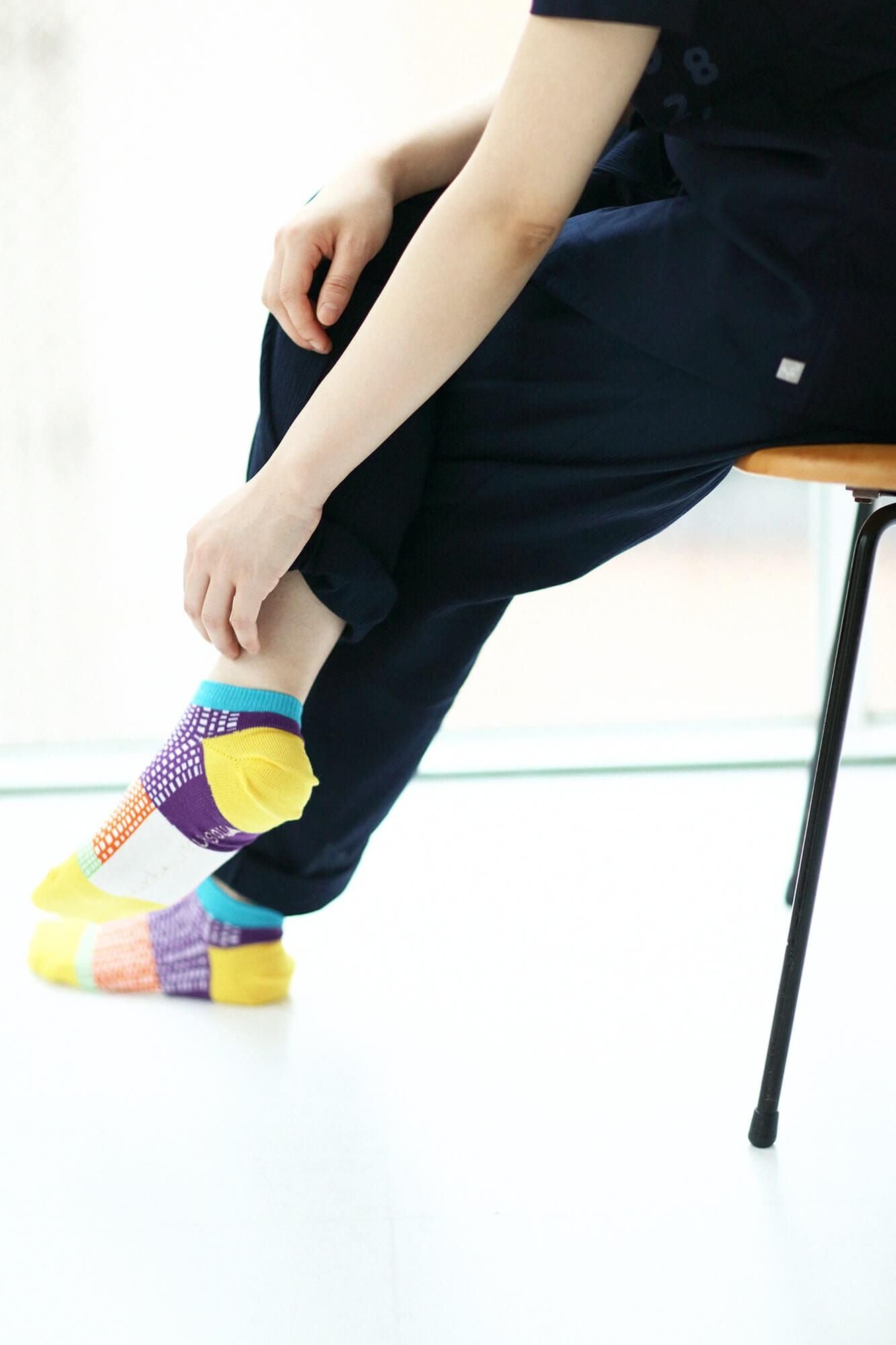 Round Toe Tabi Socks(Low-cut)/Lines and Dots Miyabi【Women Size Only】