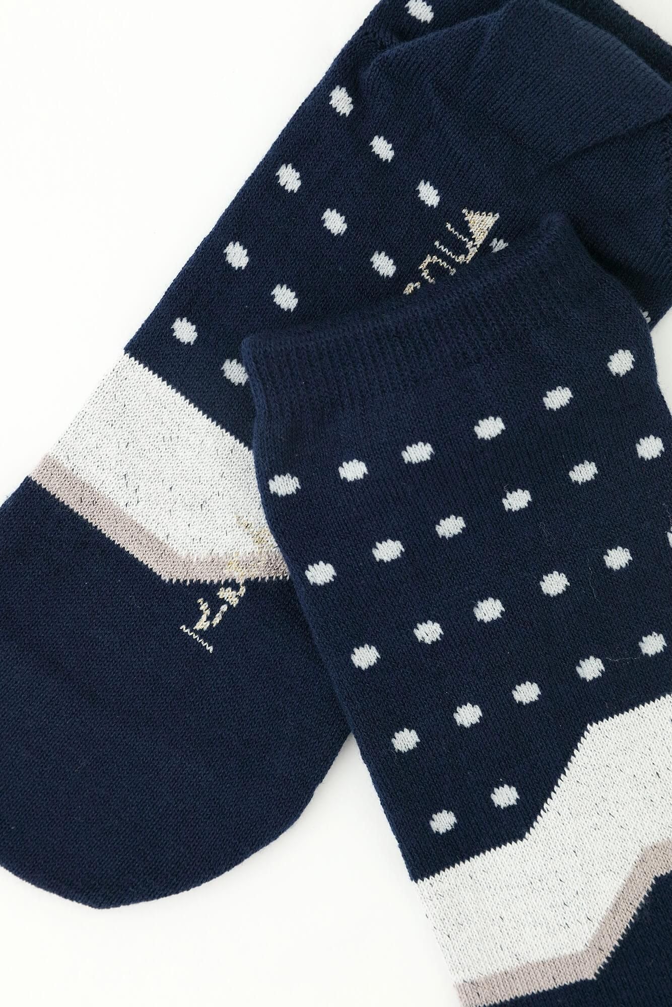 Round Toe Tabi Socks(Low-cut)/Snowy Mountain Night